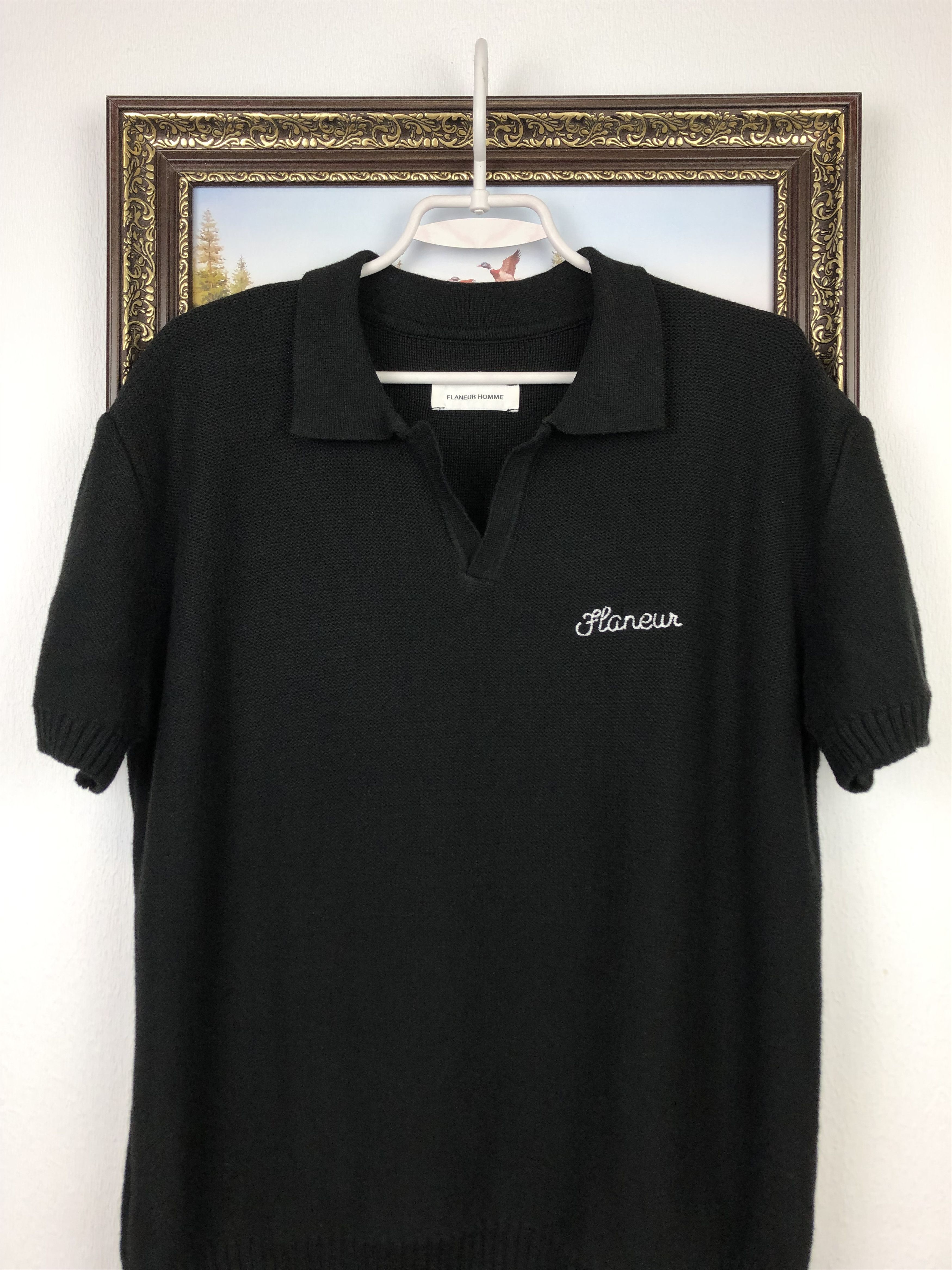 Other Flaneur Homme Black Mens Shirt Rare Jersey Fashion Style Size US M / EU 48-50 / 2 - 2 Thumbnail