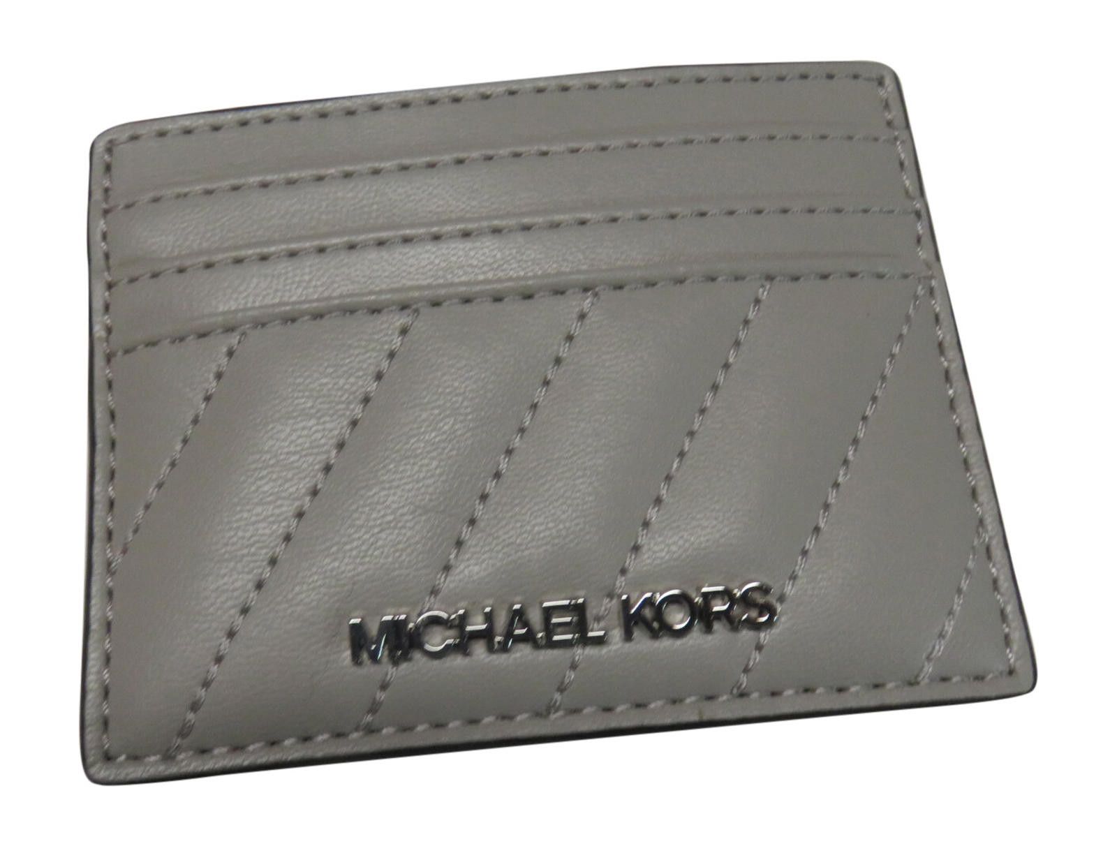 Michael Kors Michael Kors Travel Faux Leather Credit Card Case Gray Size ONE SIZE - 2 Thumbnail
