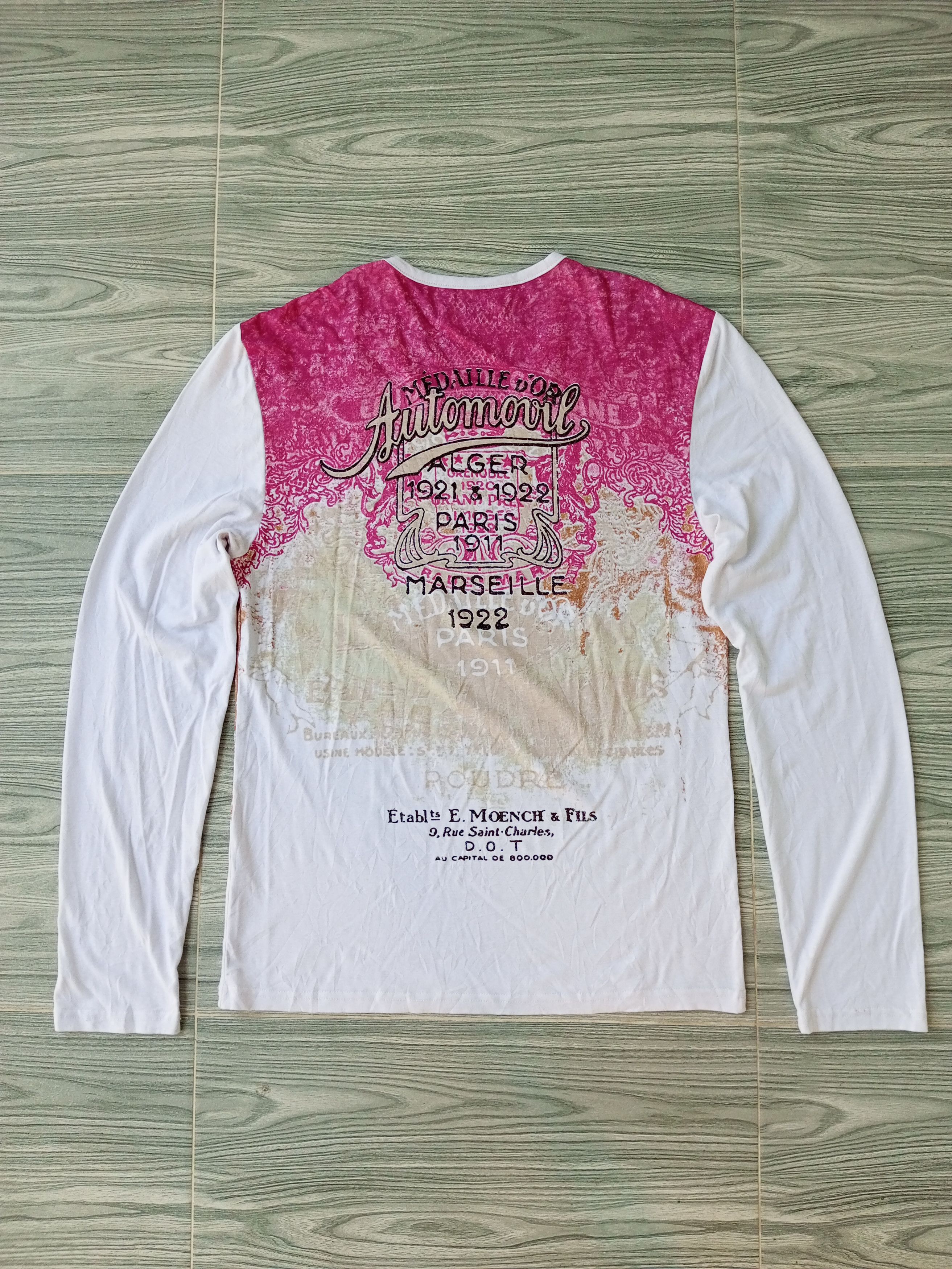 Japanese Brand "CUT WASH TAG" Japanese Poem punk rock gothic style Size US M / EU 48-50 / 2 - 12 Thumbnail