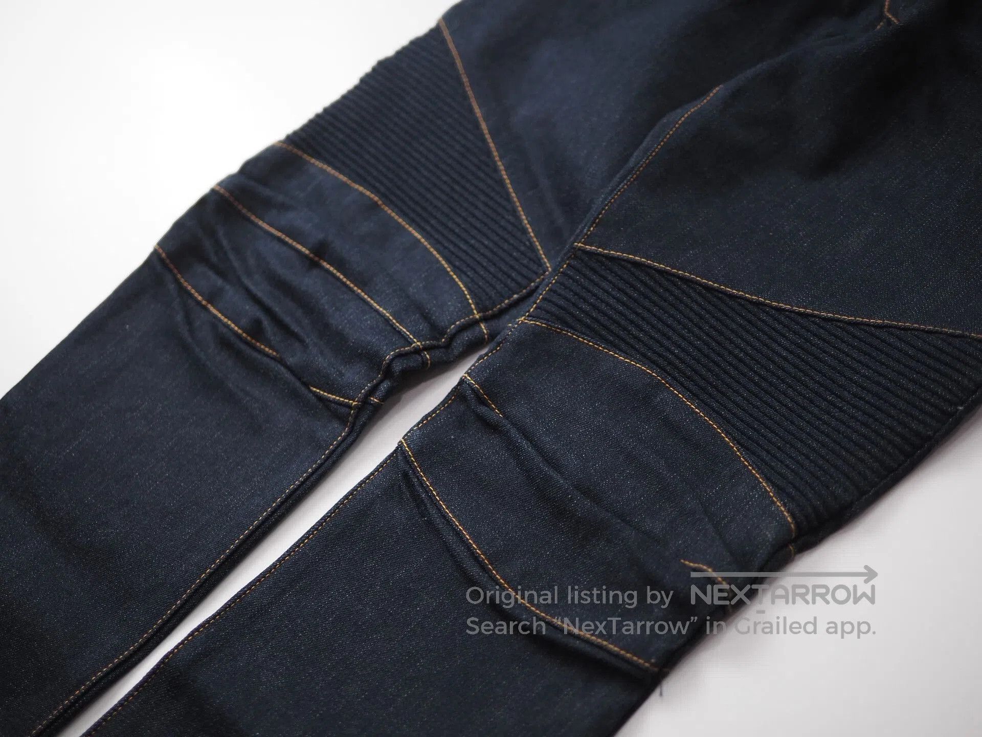 Balmain balmain dark blue knee panel denim pants. Size US 29 - 3 Thumbnail
