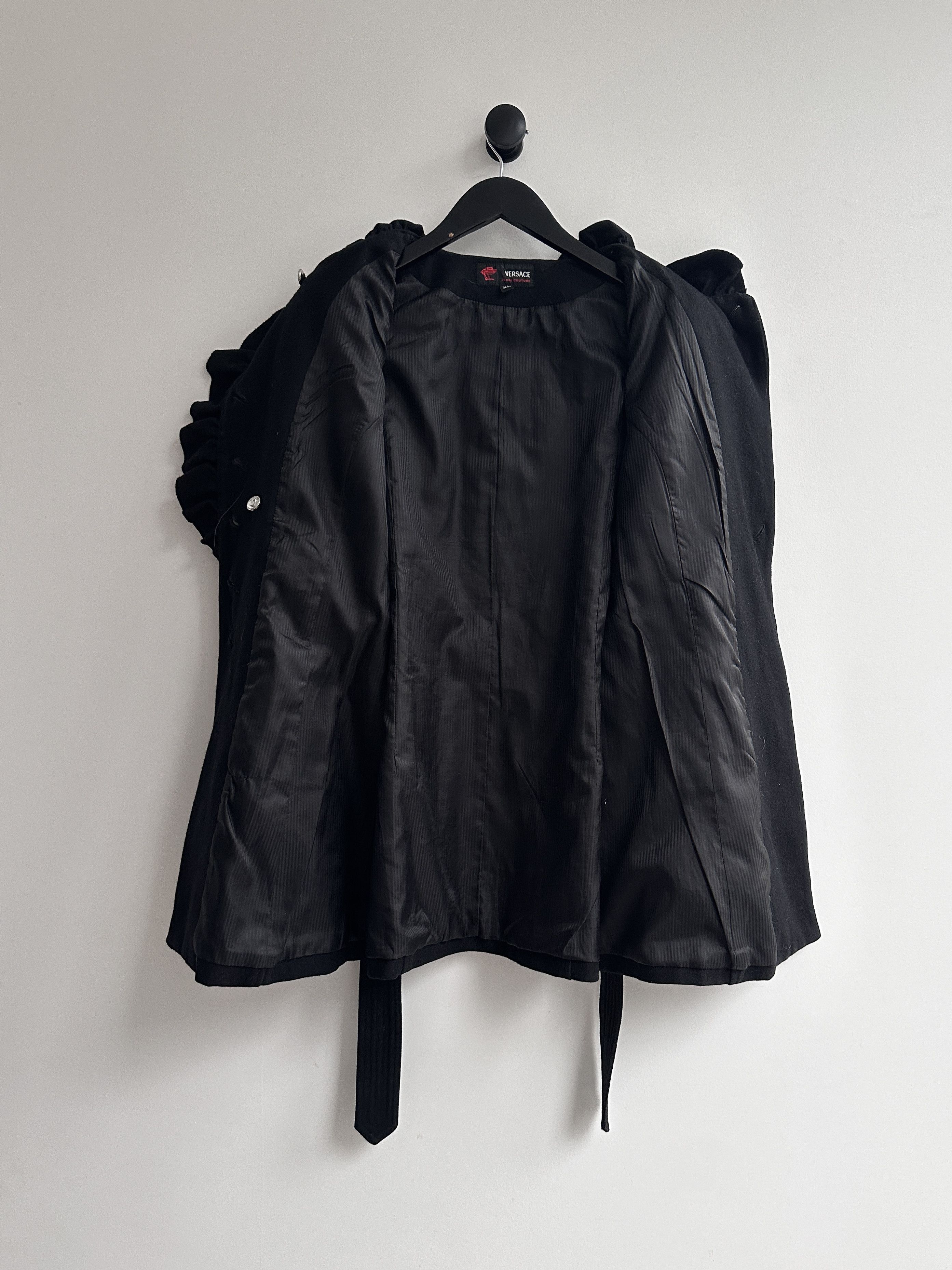 Versace Vintage Versace Jeans Couture Wool Coat Jacket Size M / US 6-8 / IT 42-44 - 3 Thumbnail