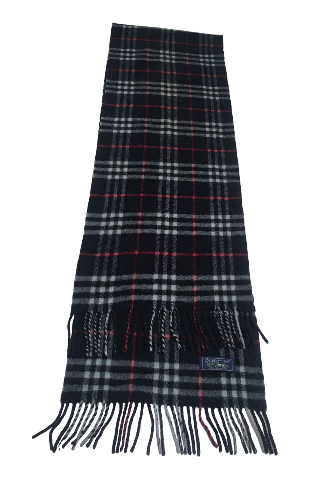 Burberry × Designer × Vintage Rare Design Vintage Brand Burberry's Lamb Wool Scarves 1990s Size ONE SIZE - 2 Thumbnail