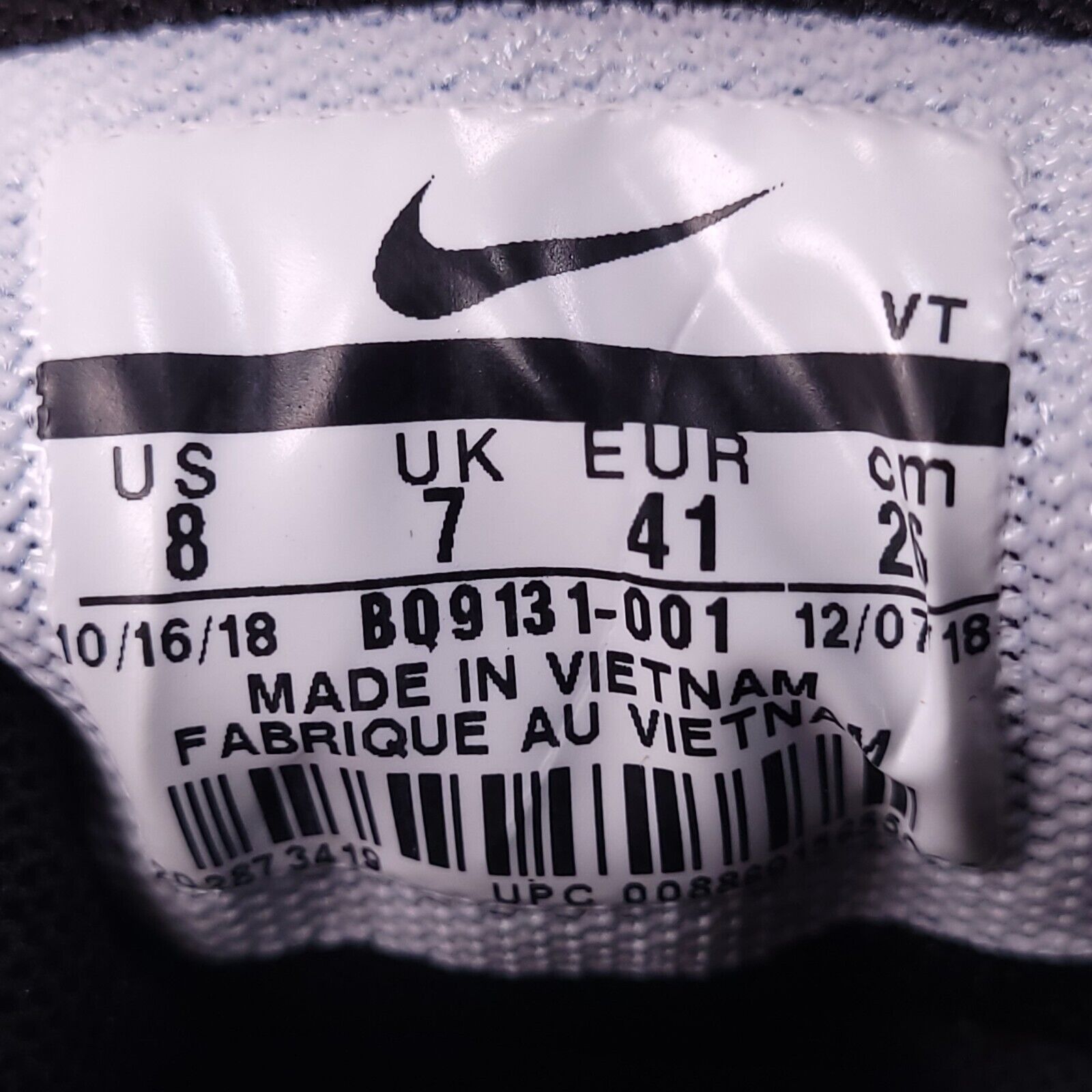 Nike Nike Air Max 95 ND Shoe Mens Size 8 BQ9131-001 Black Purple Size US 8 / EU 41 - 8 Thumbnail