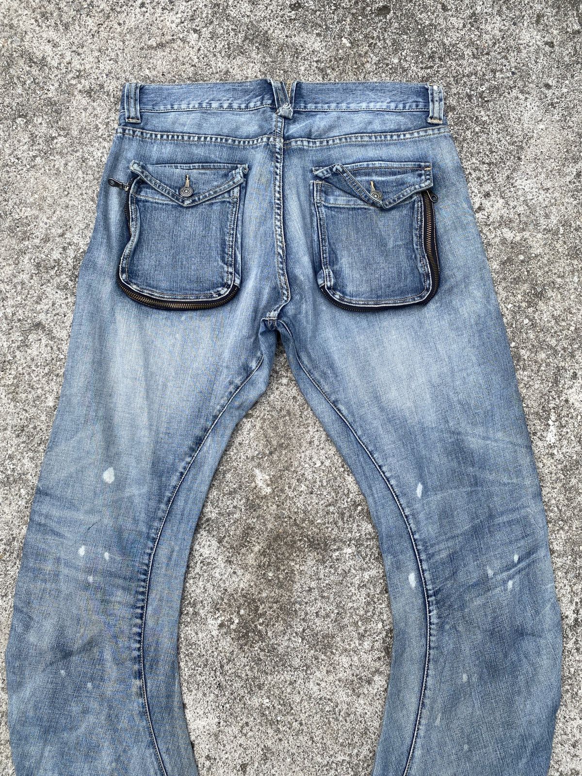 Japanese Brand × PPFM Vintage PPFM Japan Distressed Faded Curve Leg Denim Size US 33 - 8 Thumbnail
