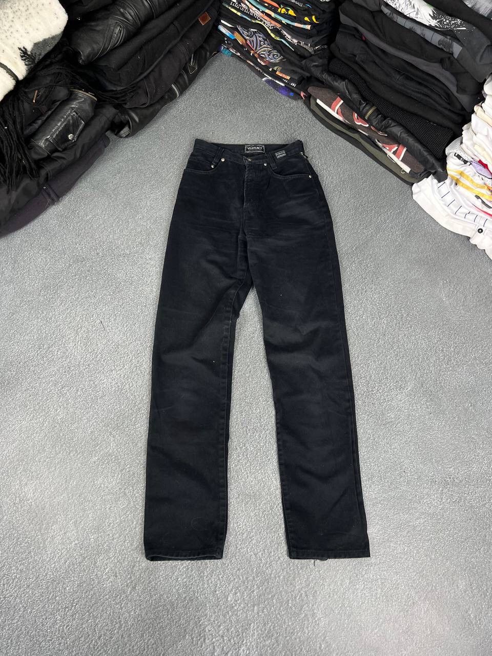 Versace Versace Jeans Couture Vintage Denim Black 90's Pants Size 28" / US 6 / IT 42 - 1 Thumbnail