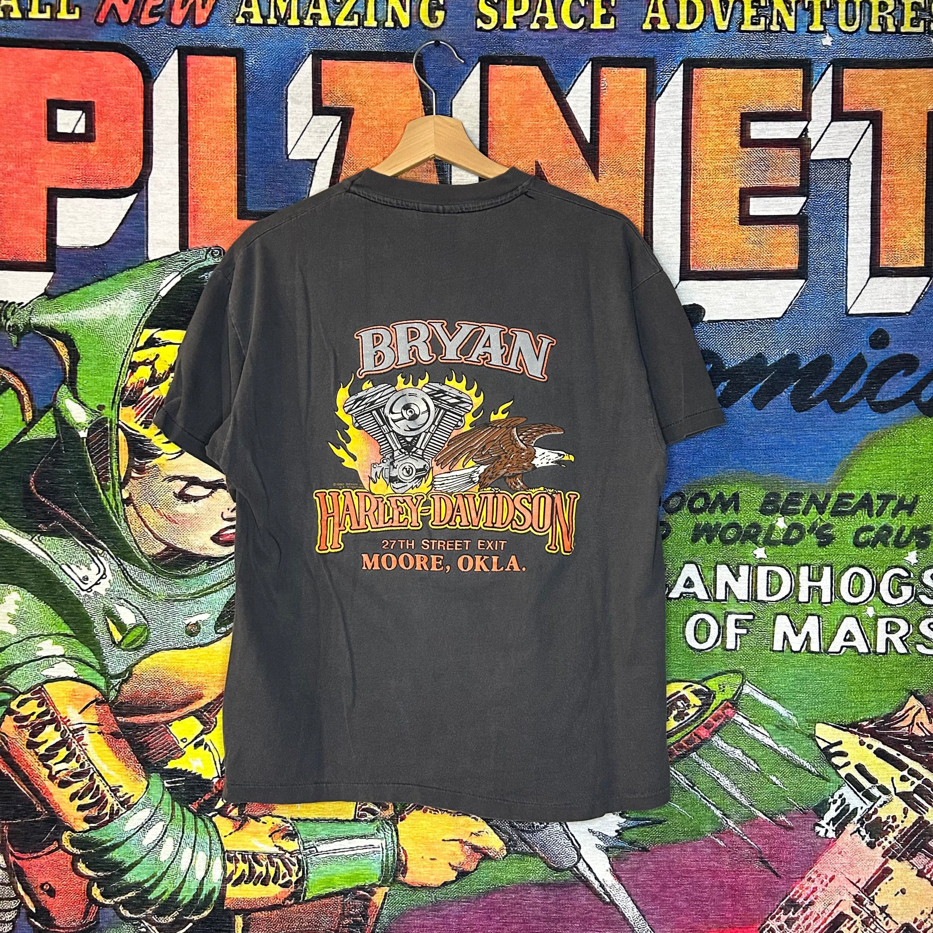Harley Davidson × Vintage Vintage 90s Harley Davidson Wings Over America Tee Size Larg Size US L / EU 52-54 / 3 - 2 Thumbnail