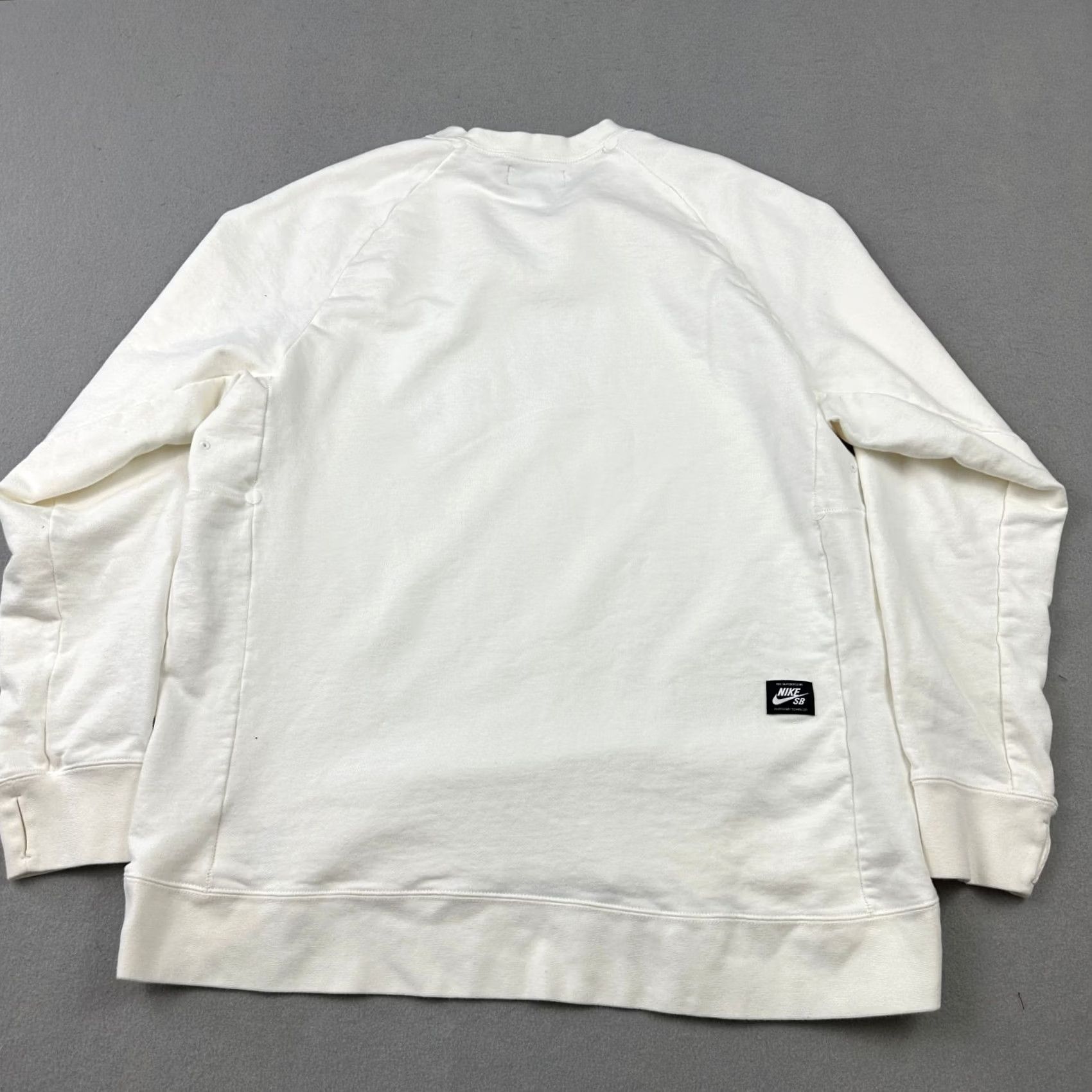 Nike Nike SB Sweatshirt Men 2XL Ivory Solid Crew Pullover Swoosh Graphic Print Skateboarding Winter Fall Spring Summer Men Size US XXL / EU 58 / 5 - 4 Thumbnail