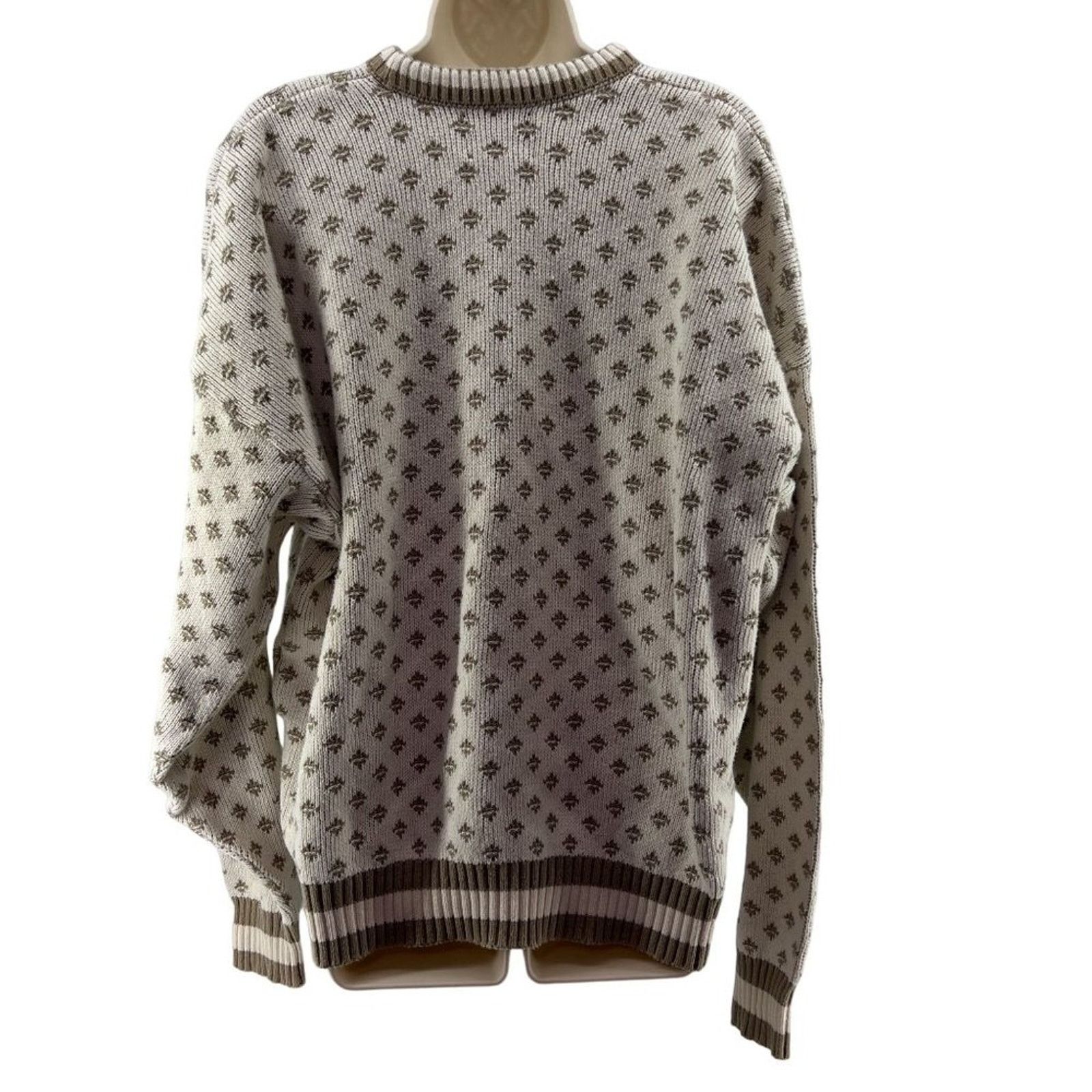 Jantzen Vintage Jantzen Cream and Taupe Pullover Sweater Xlarge Size XL / US 12-14 / IT 48-50 - 4 Thumbnail
