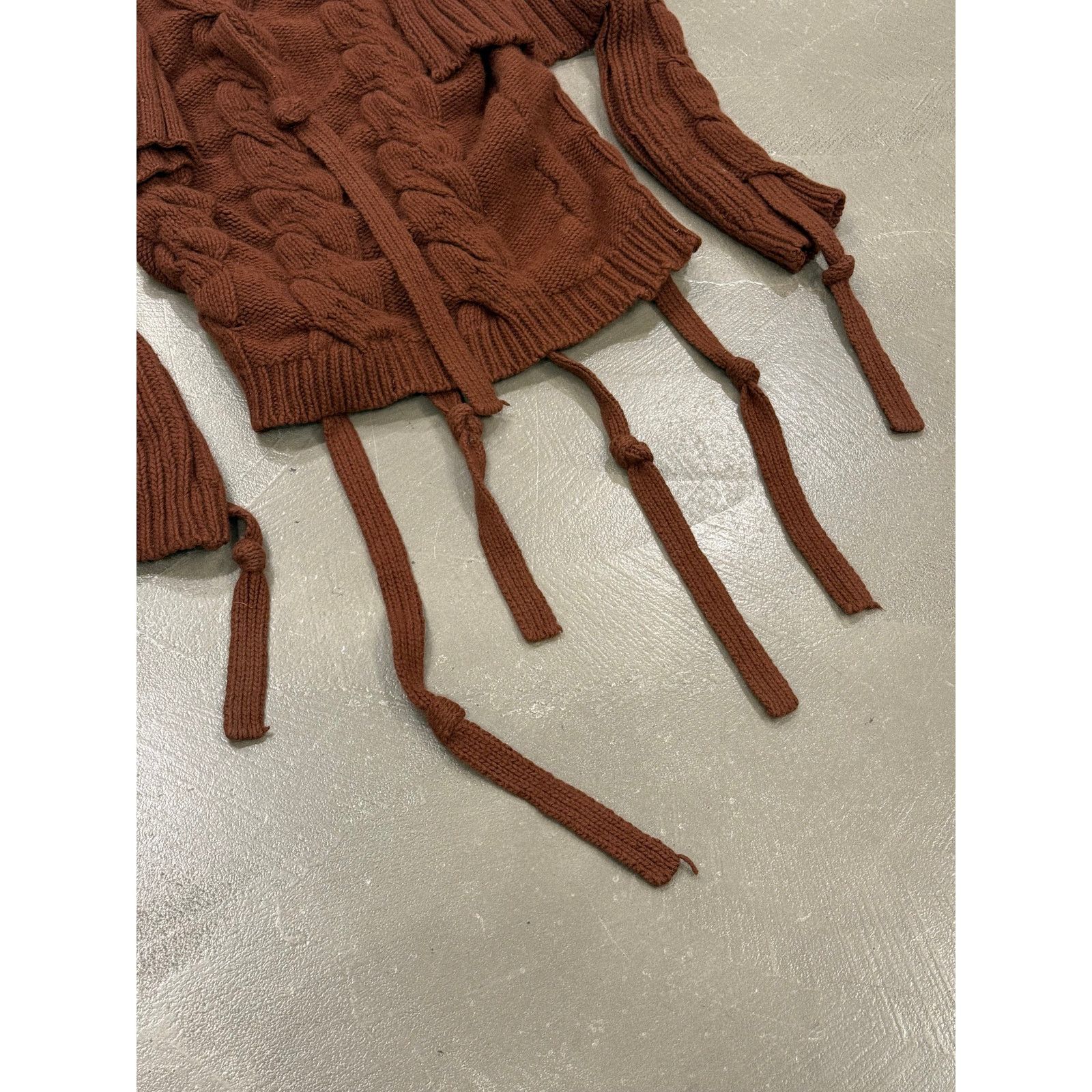 Vivienne Westwood A/W2004 V. Westwood deconstructed cable knit straps sweater Size M / US 6-8 / IT 42-44 - 8 Thumbnail