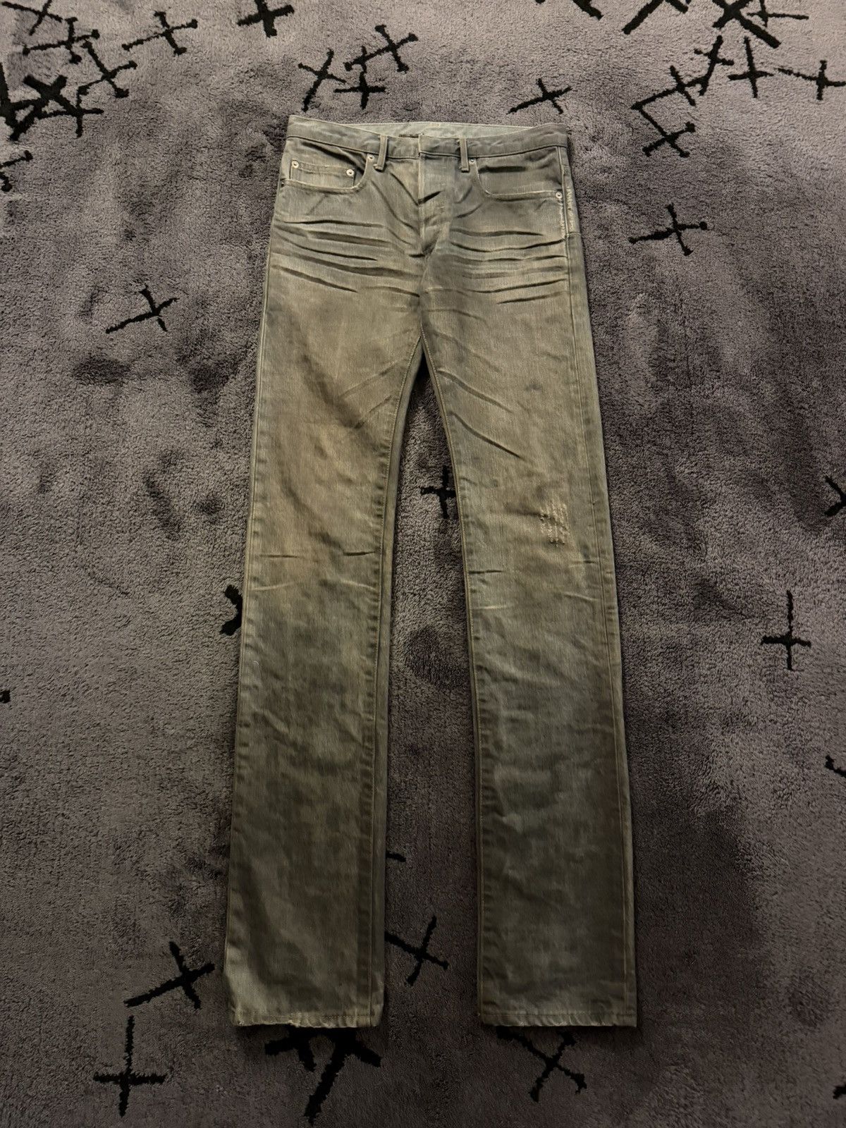Dior SS04 Dirty Bleu Clair Denim Size US 27 - 1 Thumbnail