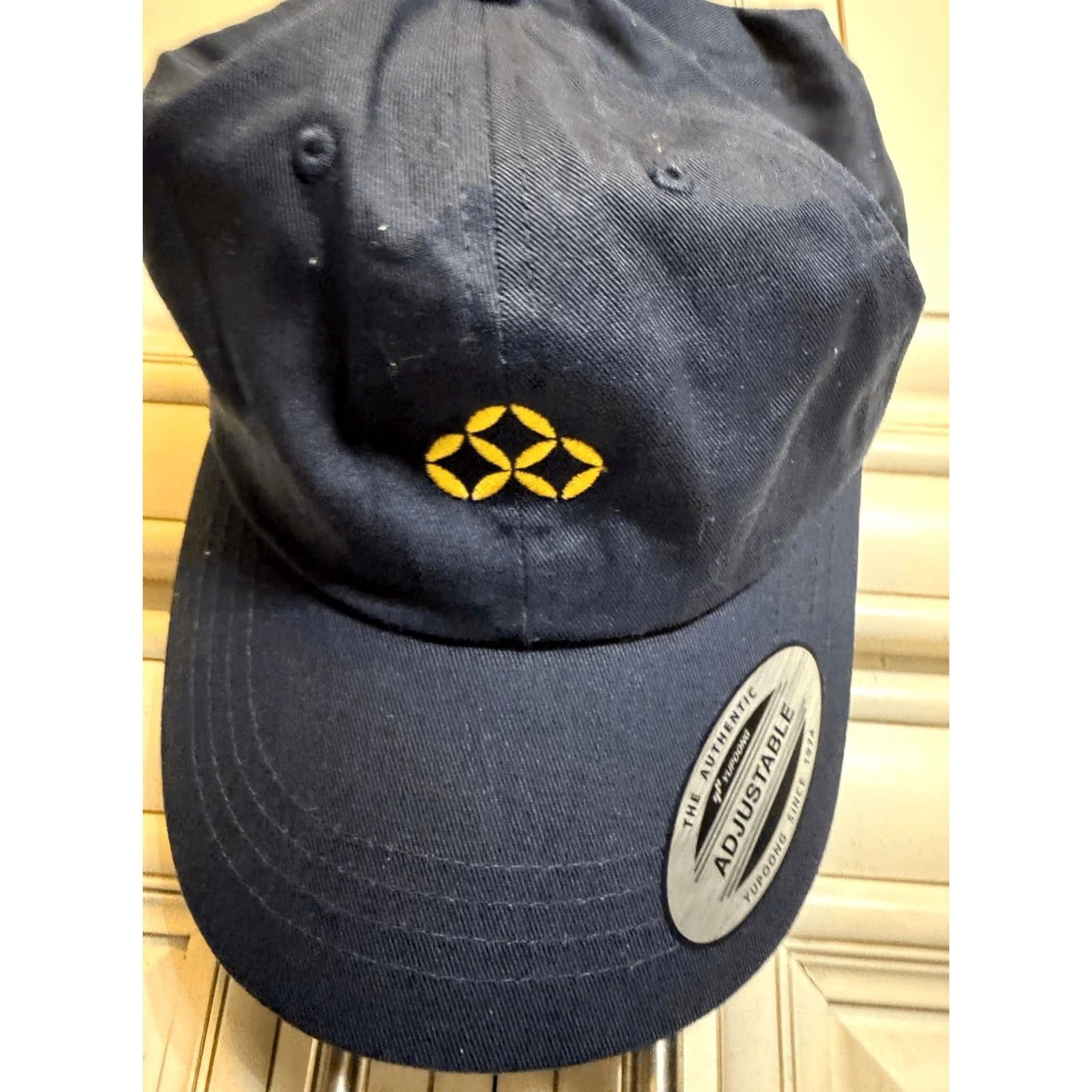 Vintage Yupoong The Classics Men's Triple Diamond Adjustable Strapback Hat Navy OS Size ONE SIZE - 3 Thumbnail