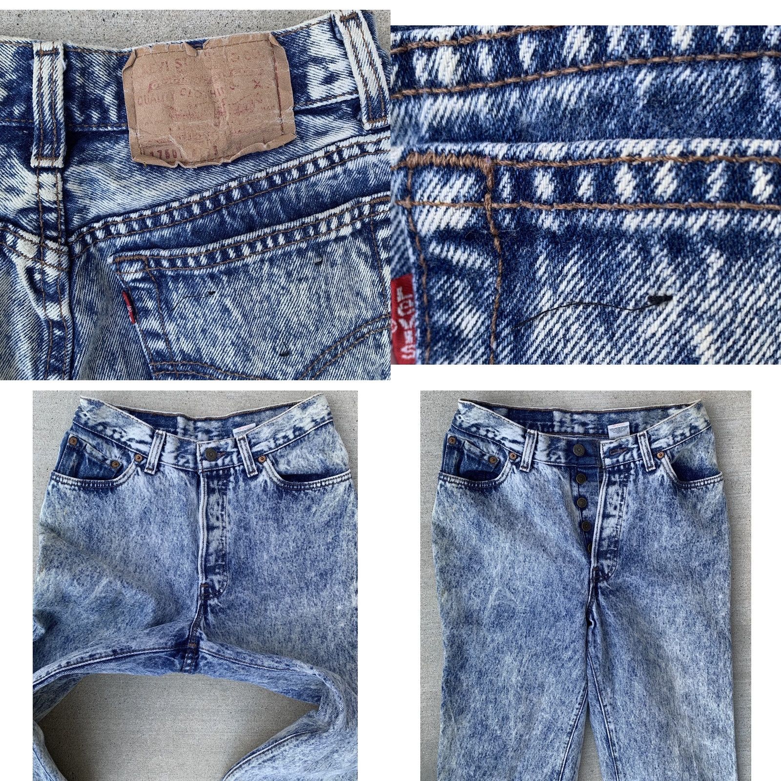 Levi's VINTAGE Levi's 501 Jeans Denim 80s 90s High Waist Tapered Leg Womens Juniors 28in Inseam 31.5in Blue Cotton Button Fly Size 32" / US 10 / IT 46 - 8 Thumbnail