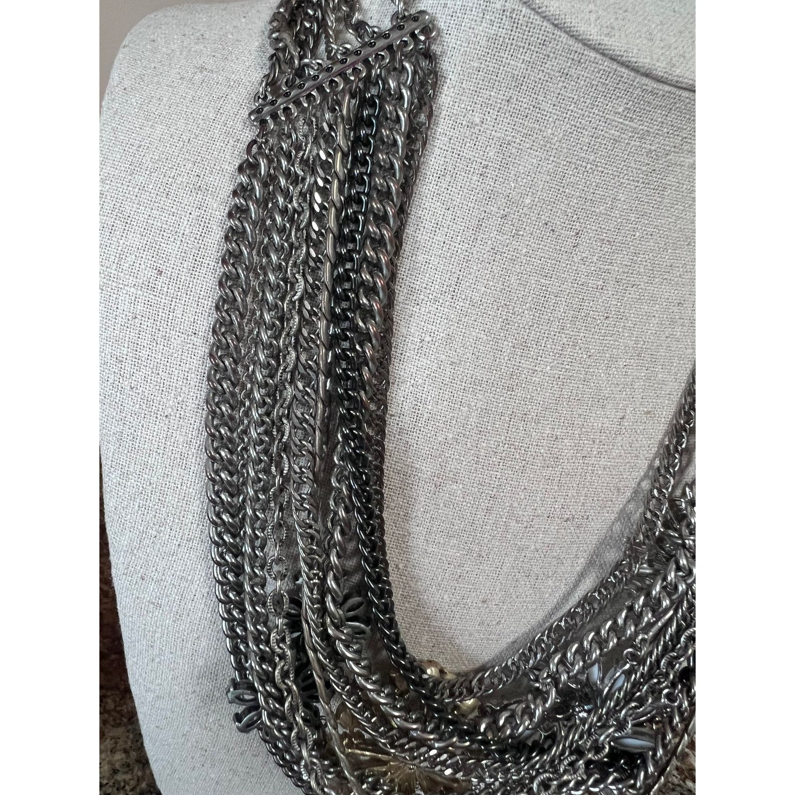 & Other Stories Stella and Dot Multi Chain Rhinestone Necklace Size ONE SIZE - 3 Thumbnail