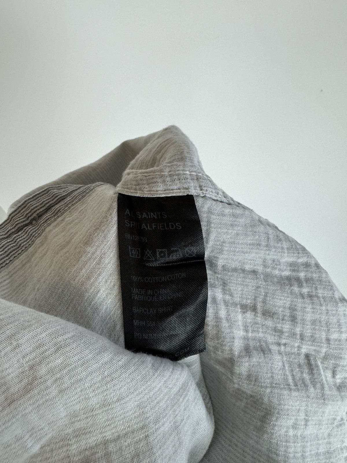 Allsaints × Vintage All Saints Spitalfields Barclay Striped Long Sleeve Shirt Size US S / EU 44-46 / 1 - 4 Thumbnail
