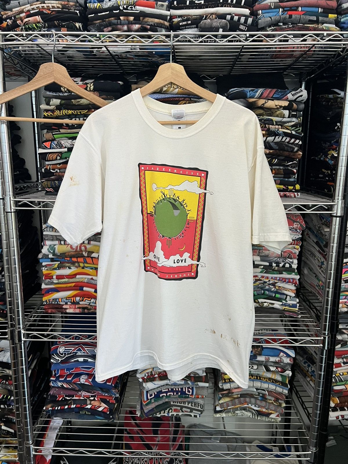 Arts & Science 90s Jazzercise One Love with Jerome Band Tee Size US L / EU 52-54 / 3 - 1 Thumbnail