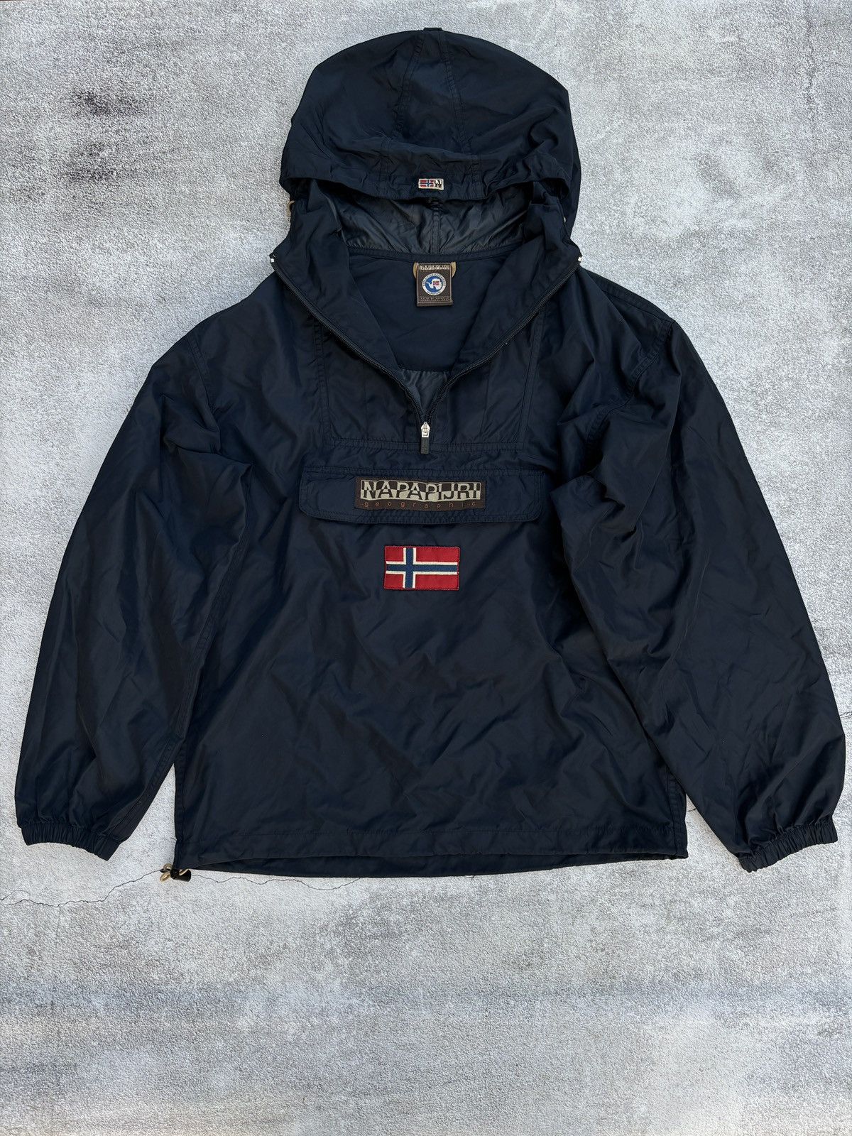 image of Napapijri Navy Tech Anorak Jacket, Men's (Size Small)