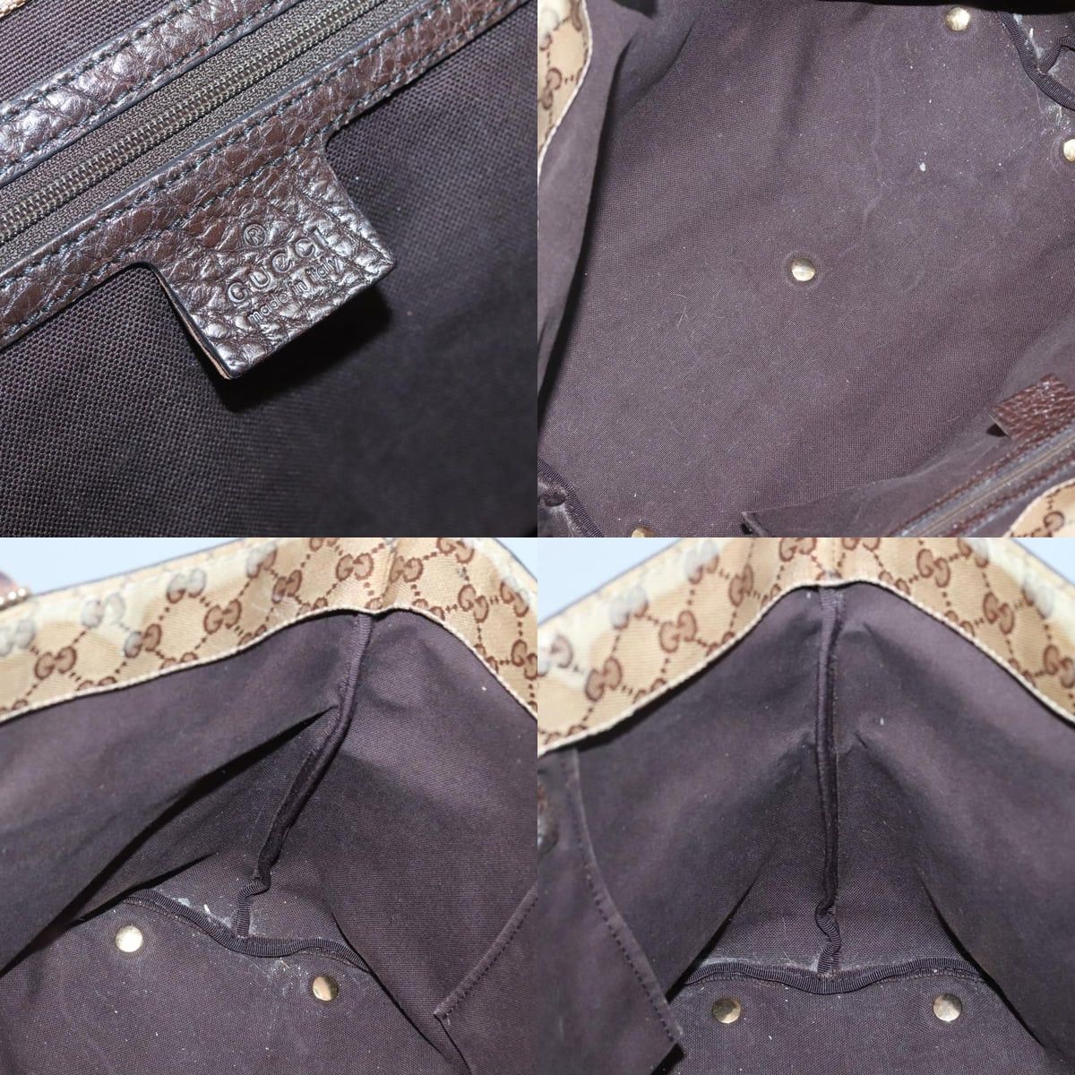 Gucci GUCCI GG Crystal Tote Bag Coated Canvas Beige Gold Size ONE SIZE - 12 Thumbnail