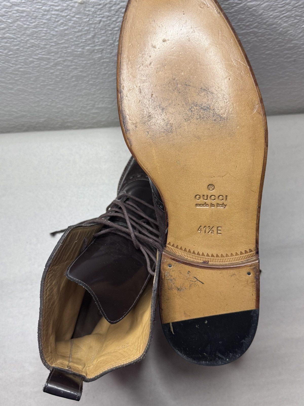 Gucci Gucci wingtip lace up boots Size US 8.5 / EU 41-42 - 4 Thumbnail