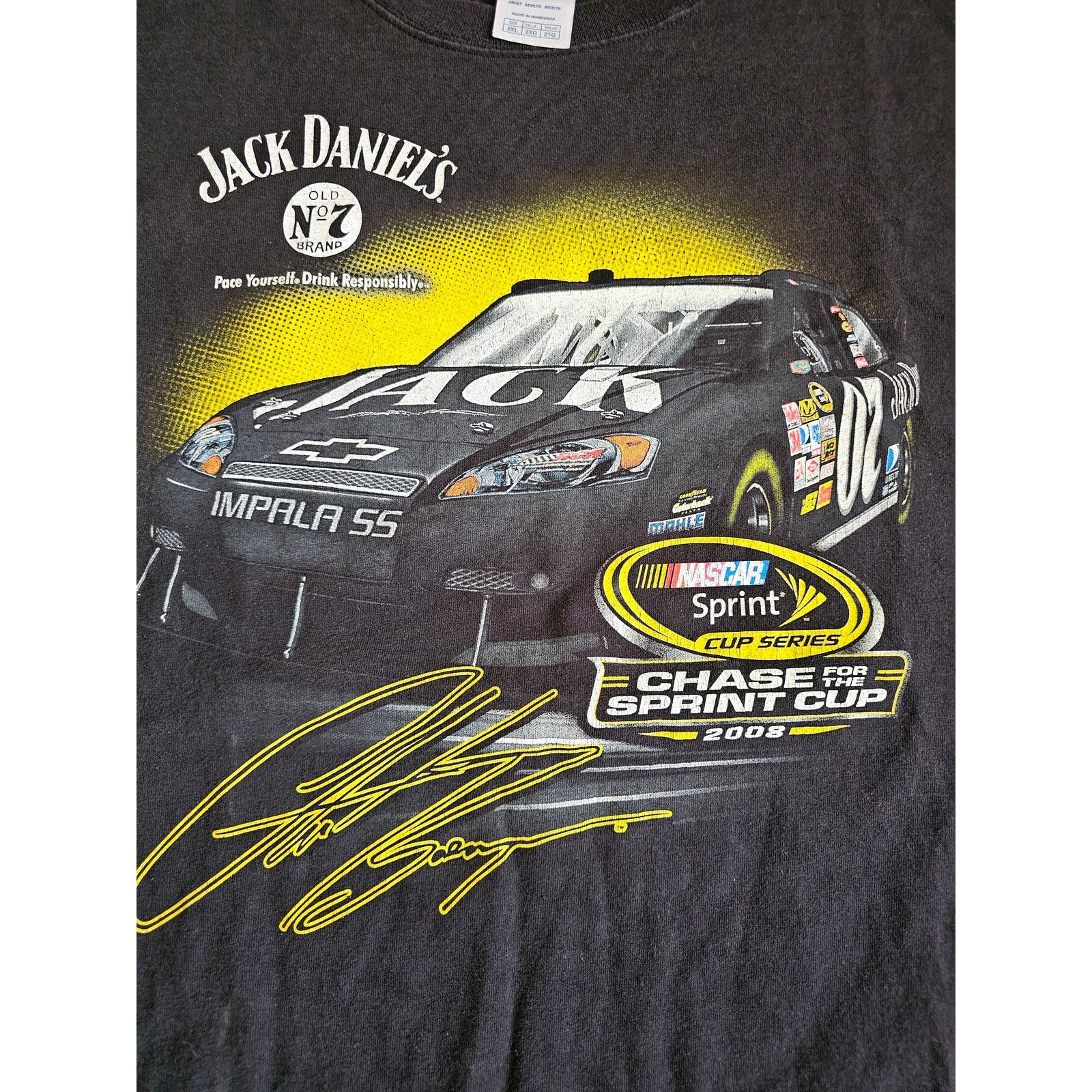 Chase Authentics Clint Bowyer Jack Whiskey Nascar T-Shirt, Double Sided 2XL Size US XXL / EU 58 / 5 - 2 Thumbnail