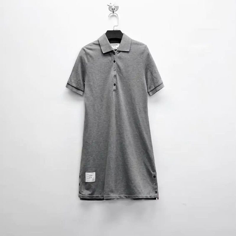Thom Browne Thom Browne Gray Cotton Blend Short Dress 0089 Size M / US 6-8 / IT 42-44 - 1 Thumbnail