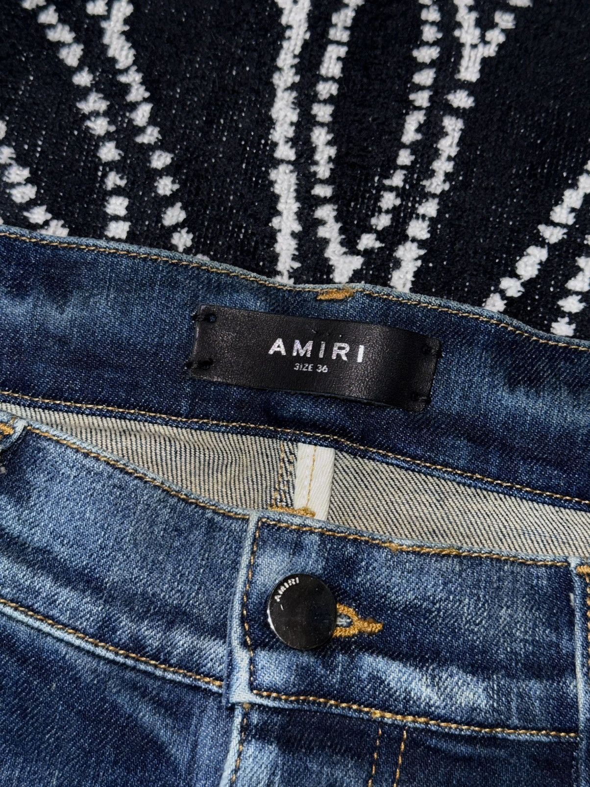 Amiri AMIRI BANDANA PURPLE PATCH JEANS Size US 36 / EU 52 - 11 Thumbnail