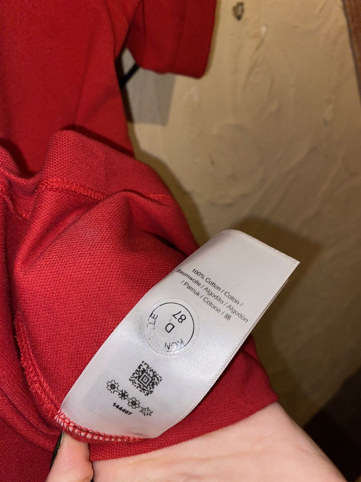 Fred Perry Archive Raf Simons Red Polo T-Shirt Rubber logo Big Pocket Size US M / EU 48-50 / 2 - 12 Thumbnail