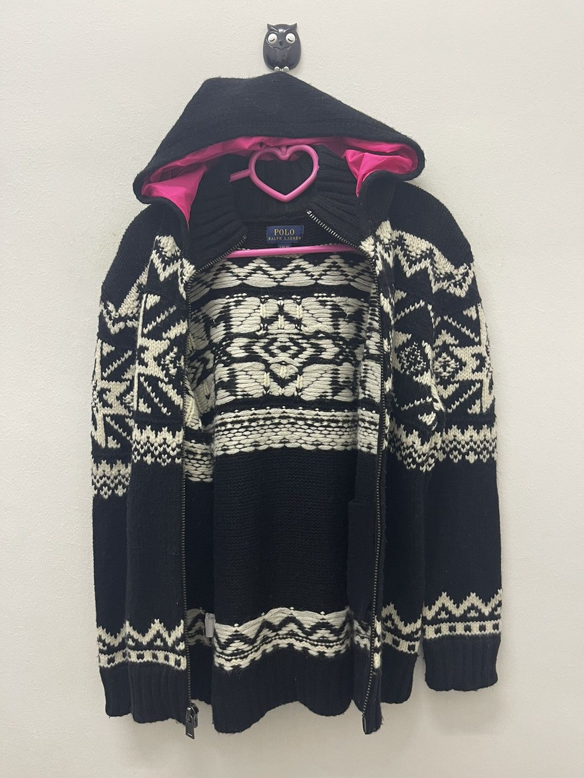 Polo Ralph Lauren Rare POLO RALPH LAUREN Navajo Style Knitted Boys Hoodie Size US XS / EU 42 / 0 - 2 Thumbnail
