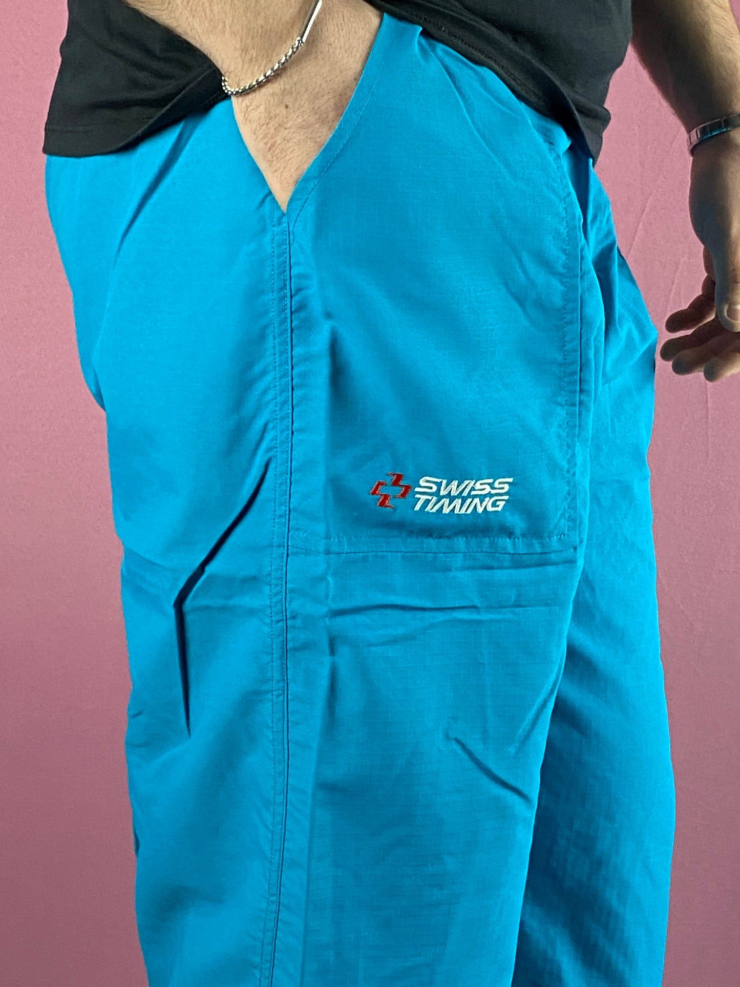 Vintage 90s Swiss Timing Vintage Men's Track Pants- XXL Size US 44 / EU 60 - 4 Thumbnail