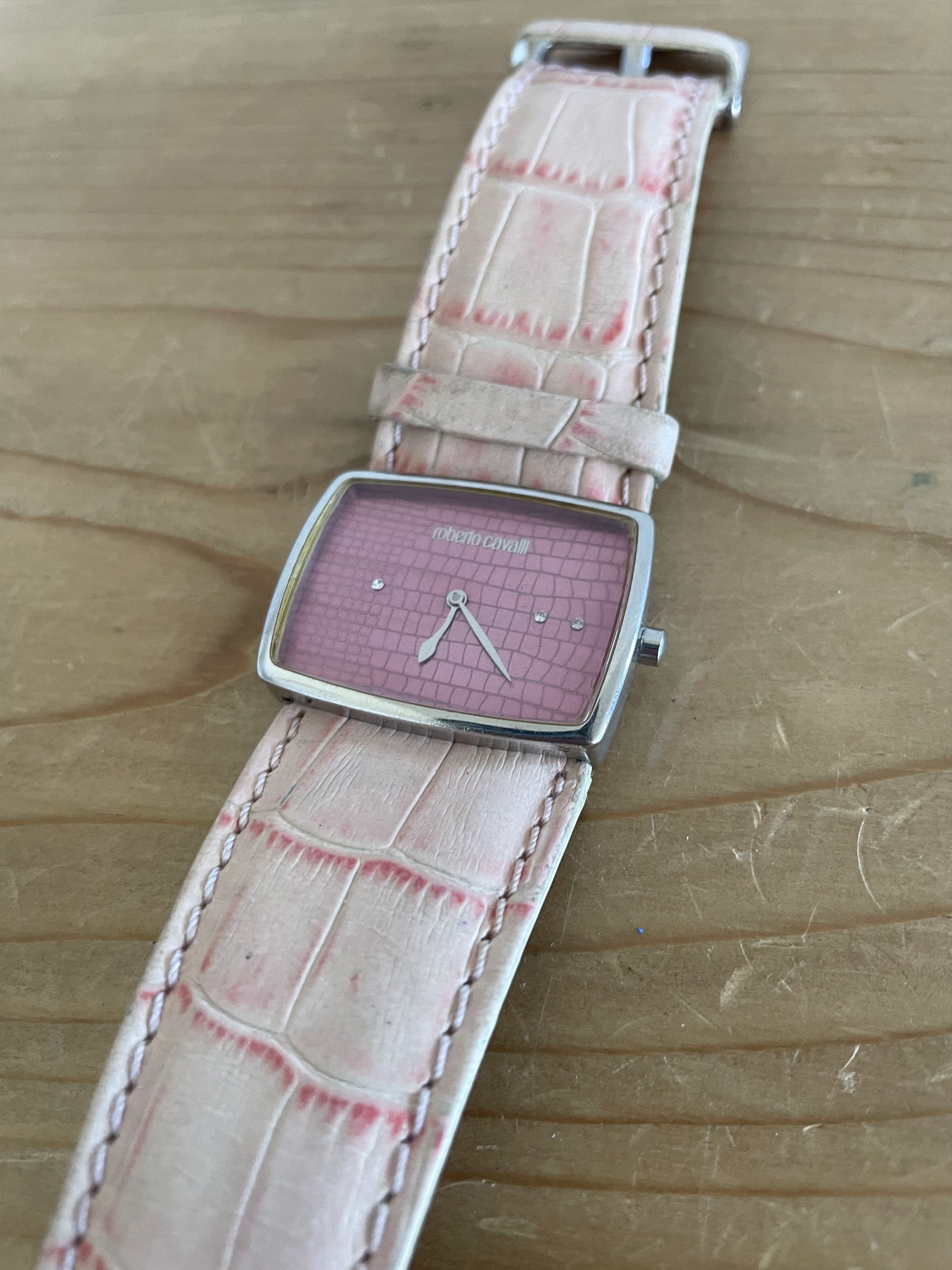 Roberto Cavalli Pink Snakeskin Strap Watch Size ONE SIZE - 11 Thumbnail