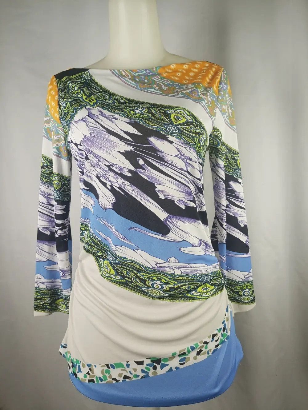 Etro ETRO Milano Blouse Tunic top 3/4 sleeves Size M / US 6-8 / IT 42-44 - 21 Thumbnail