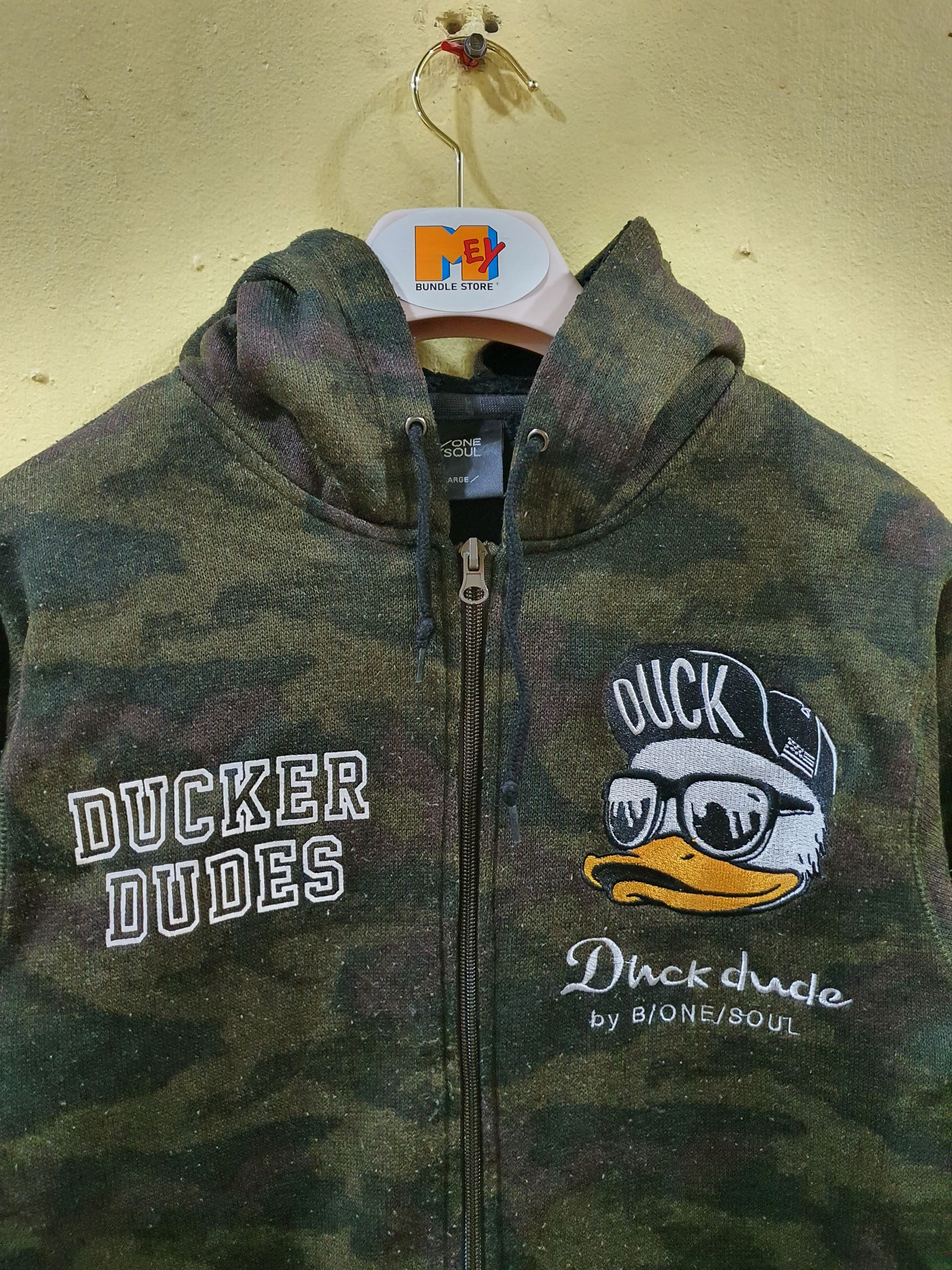 Japanese Brand Duck Dude by B One Soul camo hoodie zip Size US L / EU 52-54 / 3 - 3 Thumbnail