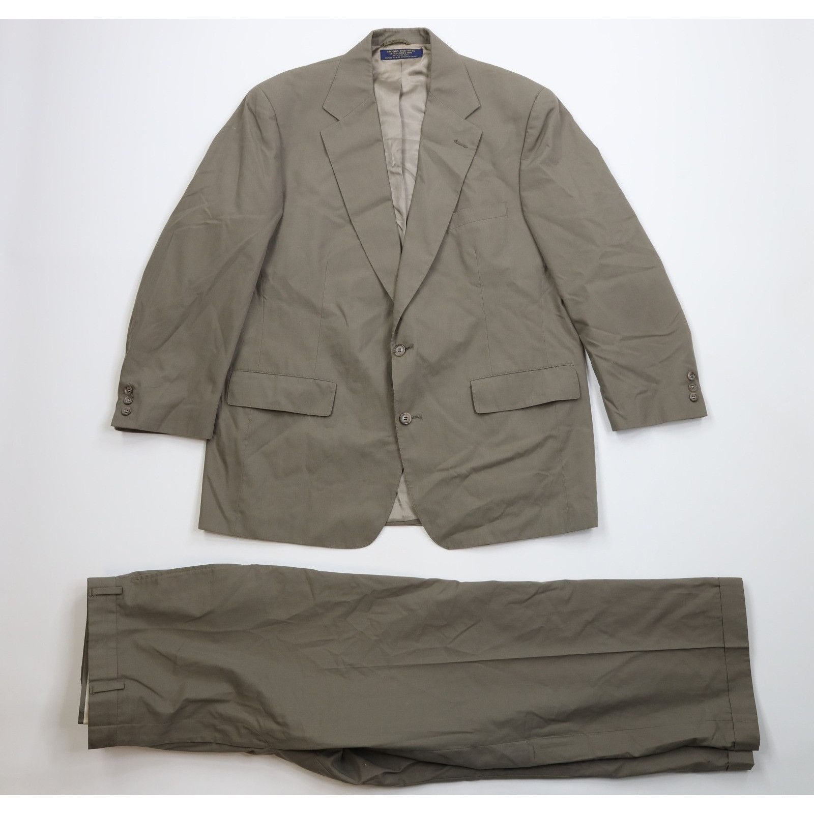 Brooks Brothers Vintage 80s 90s Brooks Brothers Wool 2 Piece Suit Wedding Size 44R - 1 Thumbnail