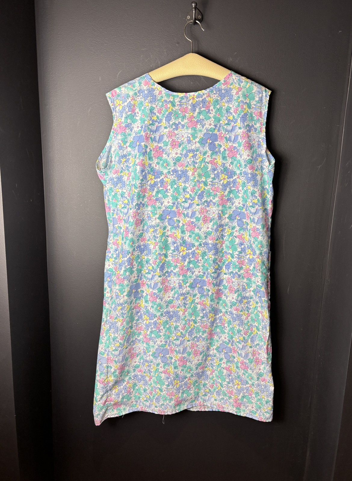 Vintage 1980s Lounge Dress Ugly Vintage Night Gown Zip Up Floral 70s Size ONE SIZE - 5 Thumbnail