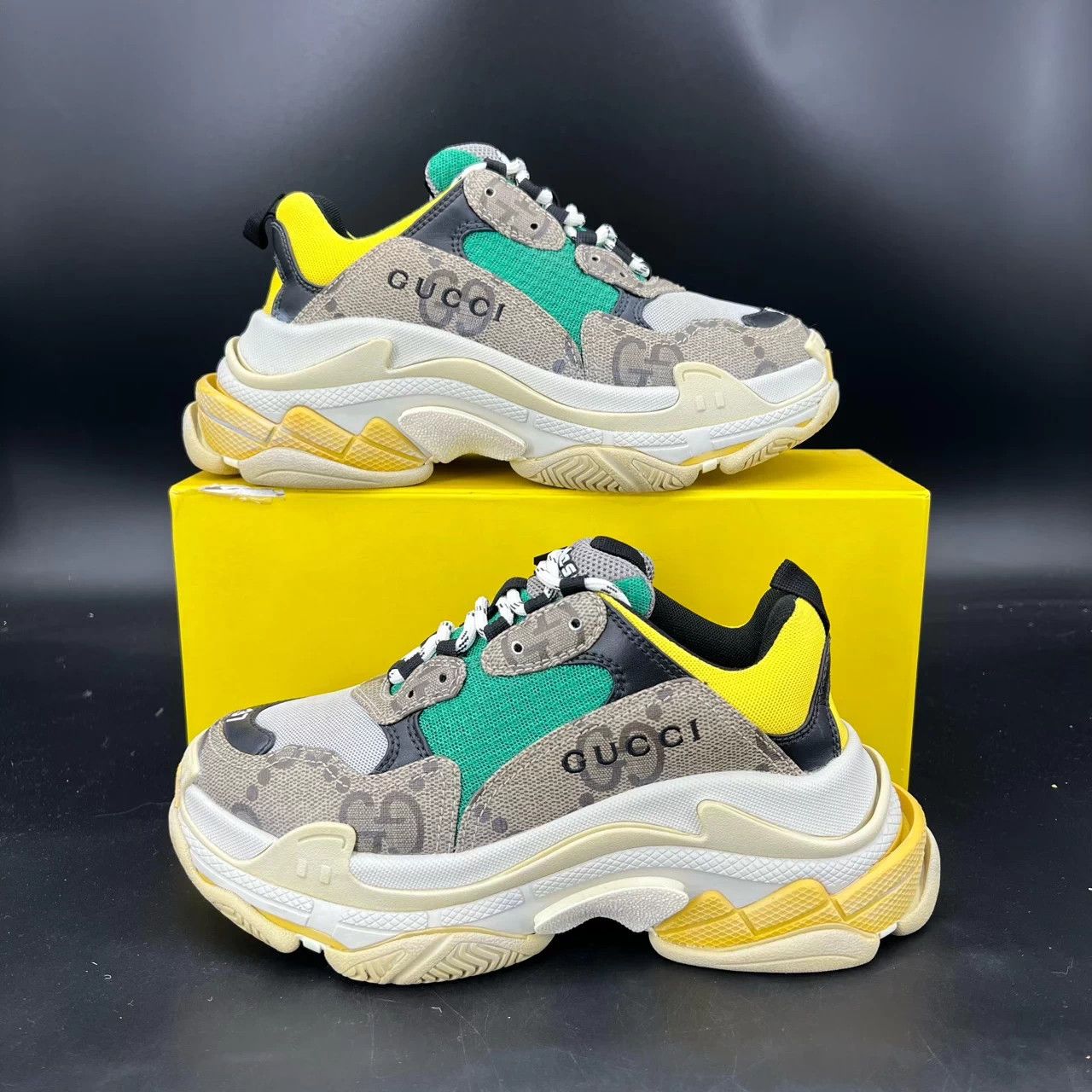 Balenciaga Balenciaga Gucci yellow green dad sneaker 37 99 new Size US 7 / IT 37 - 2 Thumbnail