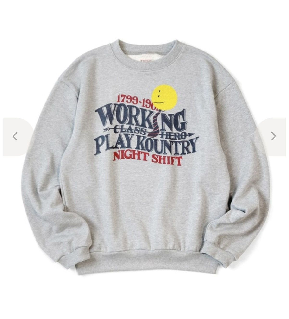 Kapital Kapital Working Class Hero Smiley Sweatshirt Size US XL / EU 56 / 4 - 1 Thumbnail