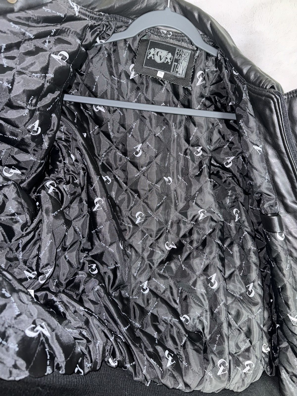 The GV Gallery GV Emporio Handmade in Italy Black Leather Bomber Jacket Size US XL / EU 56 / 4 - 4 Thumbnail
