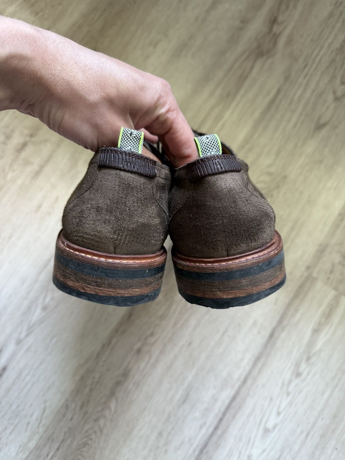 Floris van Bommel Floris van Bommel Suede Derby Shoes Neon Lug Sole 42 Size US 9 / EU 42 - 3 Thumbnail