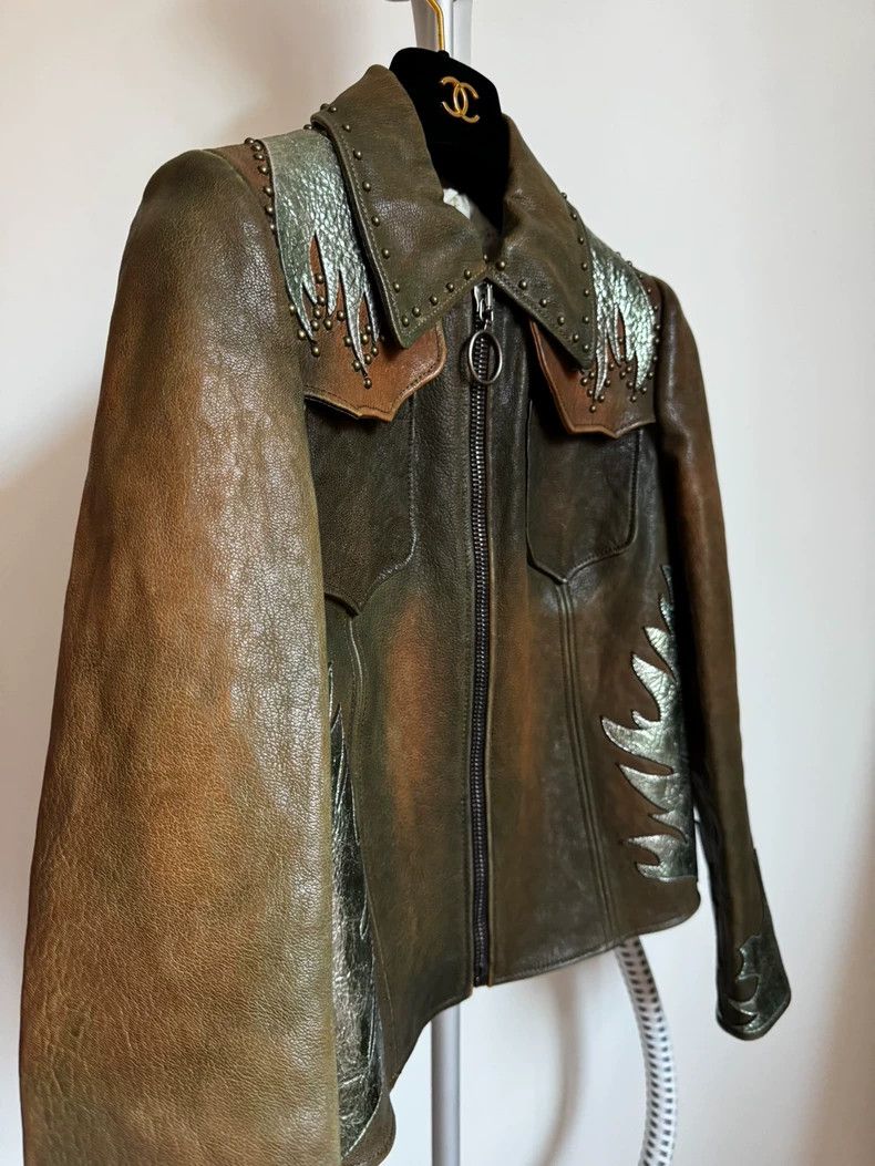 Gucci Gucci Stitched to make old leather jackets 2504-Nextarrow Size US XXS / EU 40 - 5 Thumbnail