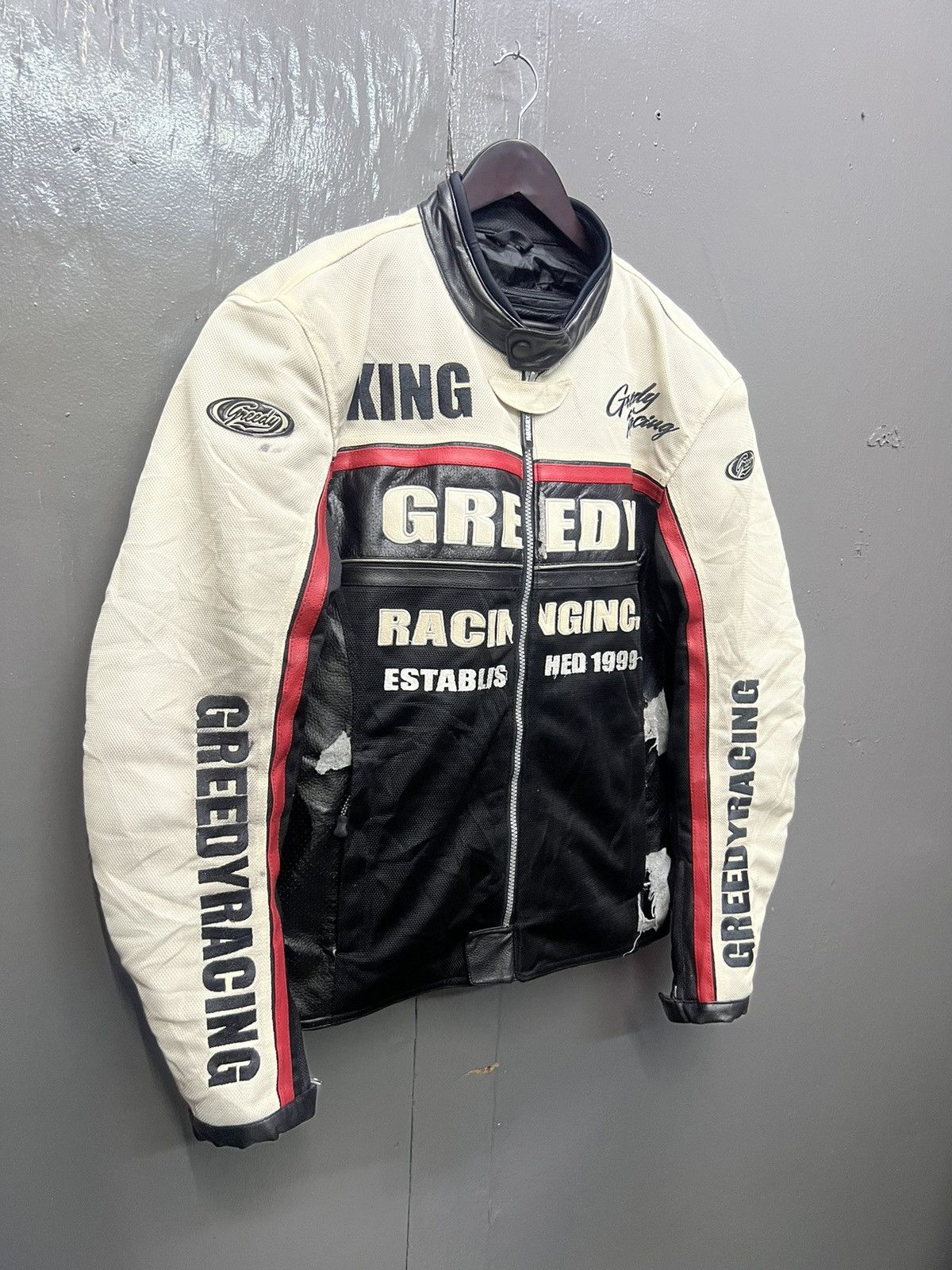 Japanese Brand Greedy Racing Biker Jacket Size US XL / EU 56 / 4 - 2 Thumbnail