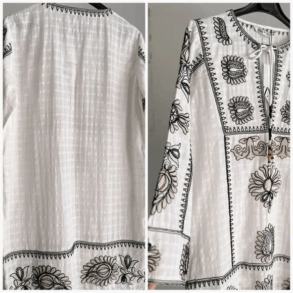 Zara Zara Short Embroidered Dress New Size XS / US 0-2 / IT 36-38 - 3 Thumbnail