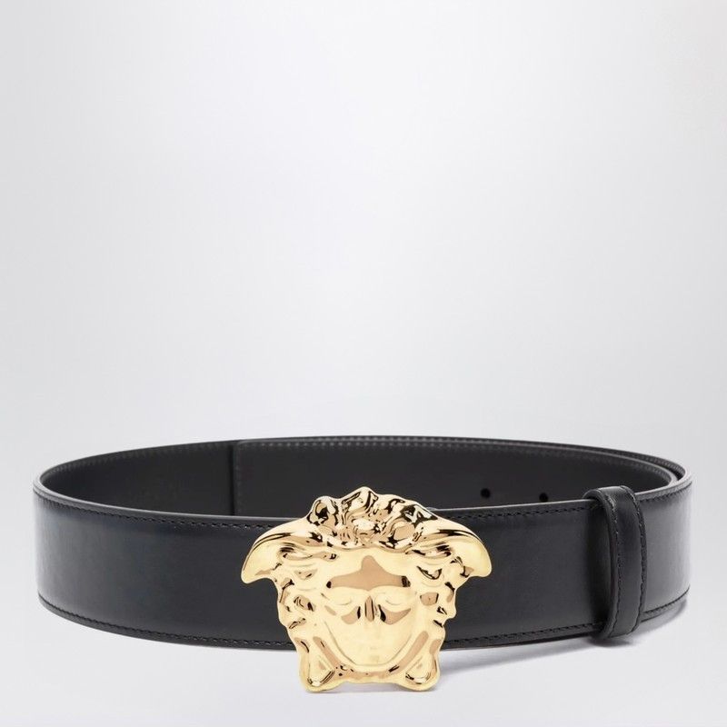 Versace Versace Black Belt With Medusa Head Buckle Size ONE SIZE - 1 Thumbnail