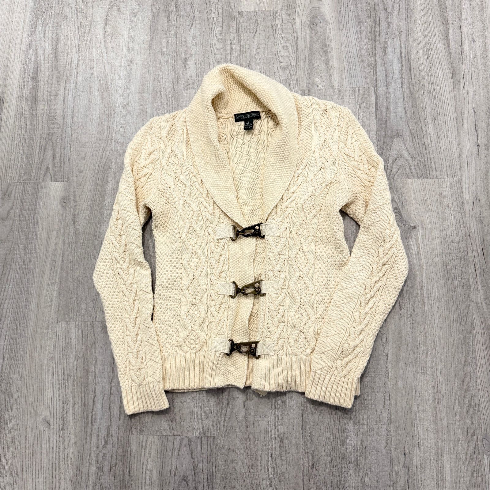 Lauren Ralph Lauren Lobster Clasp Cardigan Sweater Small