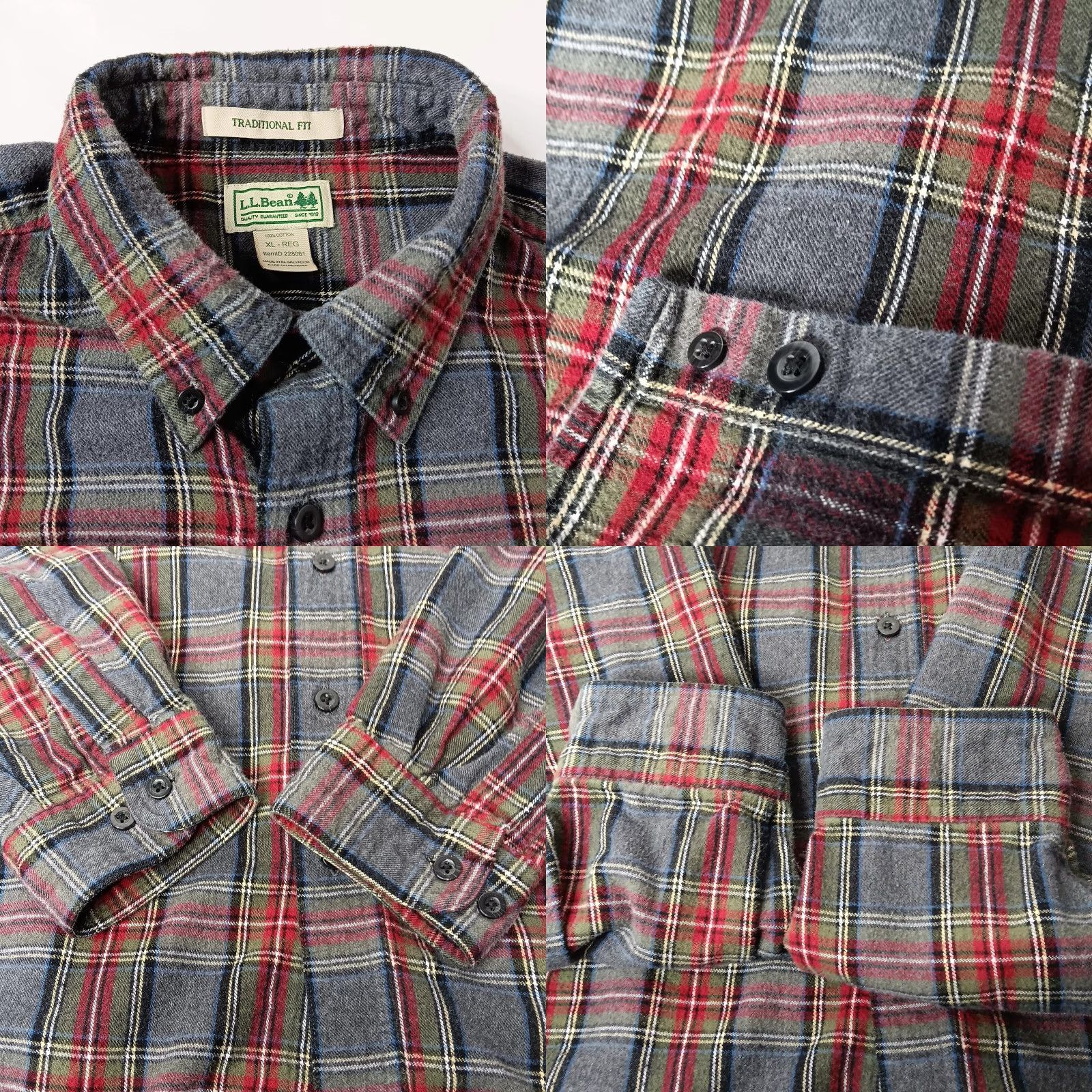 Vintage VINTAGE LL Bean Flannel Shirt XL Gray Plaid Tartan Button-Down Classic Traditional Fit Men’s Overall Warm Cozy Outdoorsy Fall Winter علت Size US XL / EU 56 / 4 - 8 Thumbnail