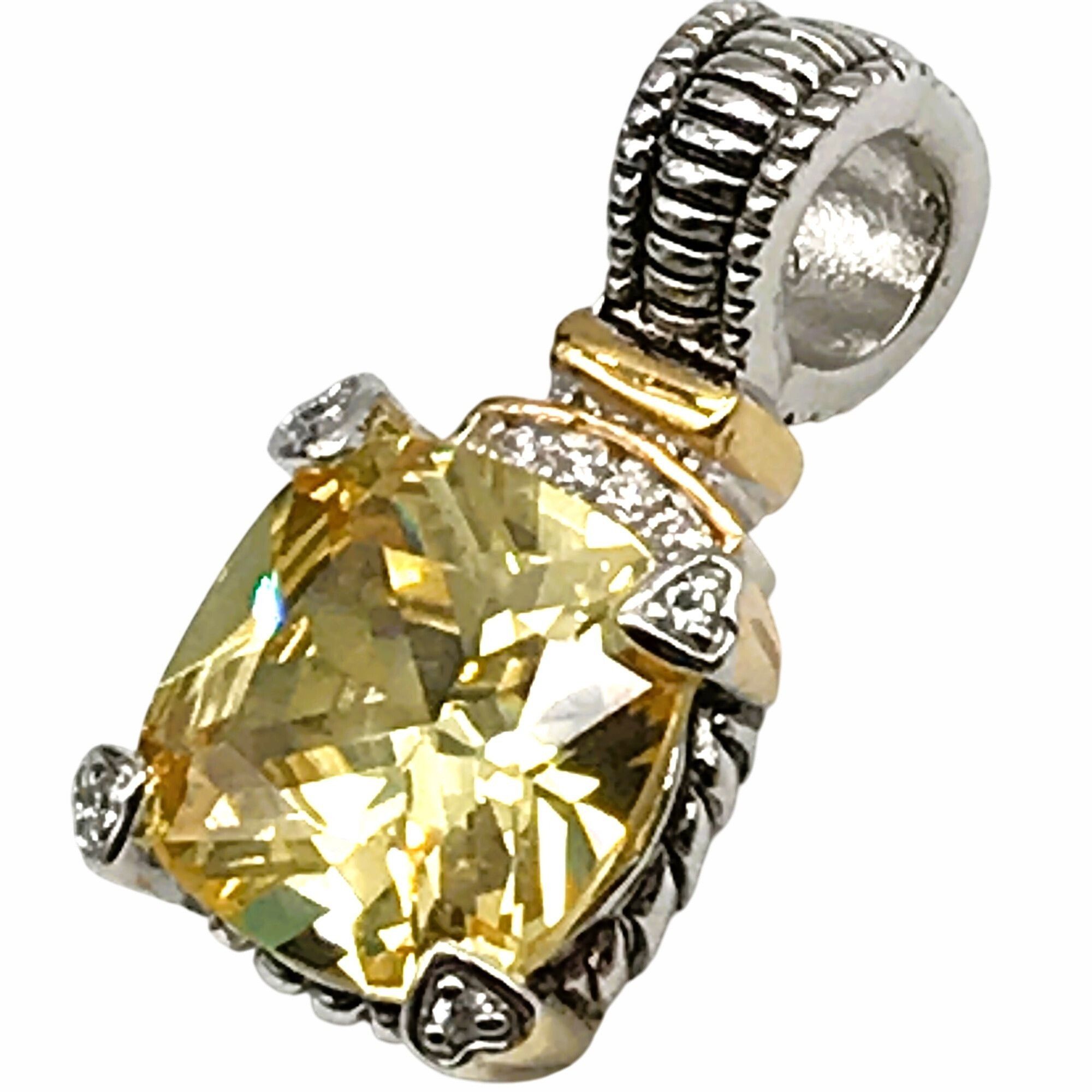 Swarovski Swarovski Lemon Quartz Crystal Cushion Cut Citrine Yellow Pe Size ONE SIZE - 10 Thumbnail