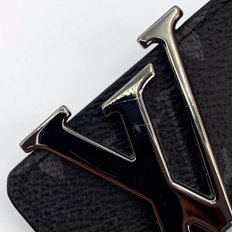 Louis Vuitton Louis Vuitton Black logo print logo smooth buckle waistban Size ONE SIZE - 8 Thumbnail