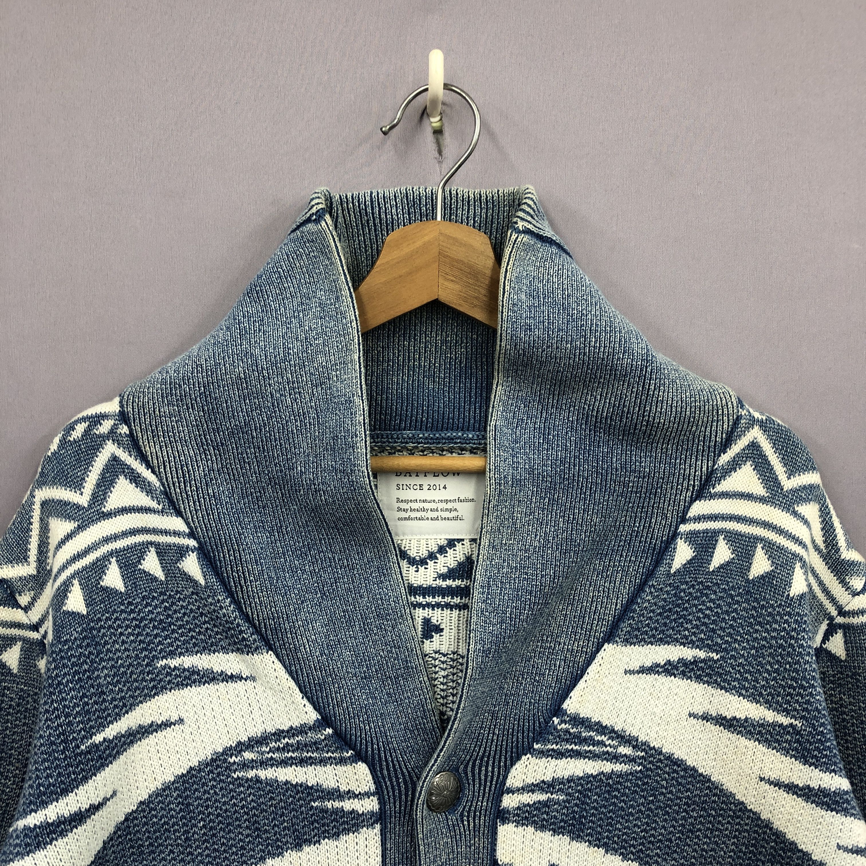 Japanese Brand Aztec Navajo Pattern Cardigan Knit Sweater Sweatshirt Size US M / EU 48-50 / 2 - 6 Thumbnail