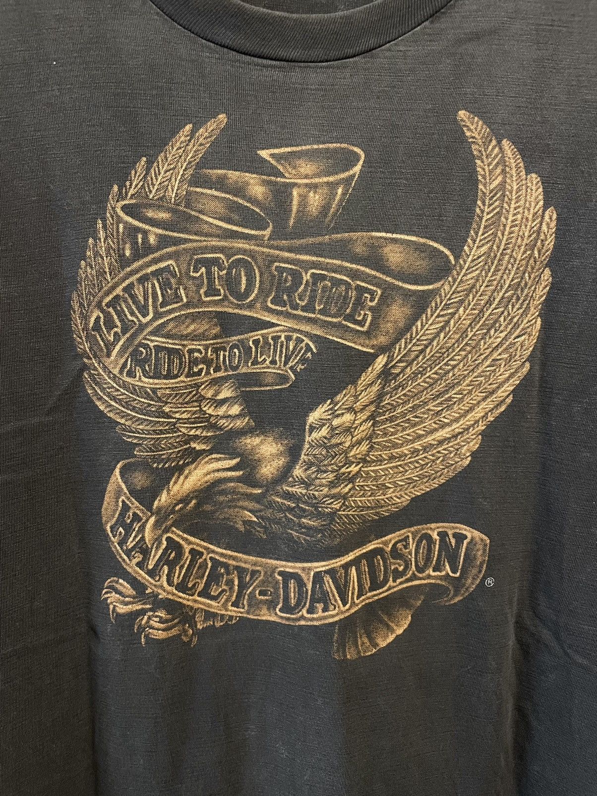 Harley Davidson Vintage 90s Harley Davidson 3D Emblem Style T-Shirt Size US L / EU 52-54 / 3 - 6 Thumbnail