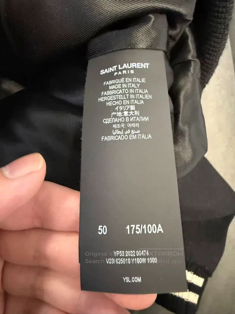 Saint Laurent Paris Saint Laurent Paris Back Letter Embroidered Baseball Jacke Size US M / EU 48-50 / 2 - 4 Thumbnail