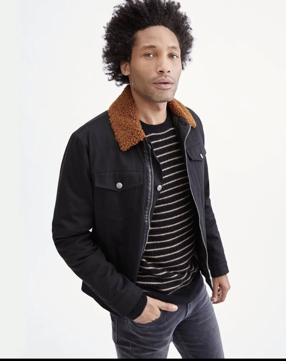 7 For All Mankind 7 for all mankind, black denim sherpa collar Size US S / EU 44-46 / 1 - 1 Thumbnail