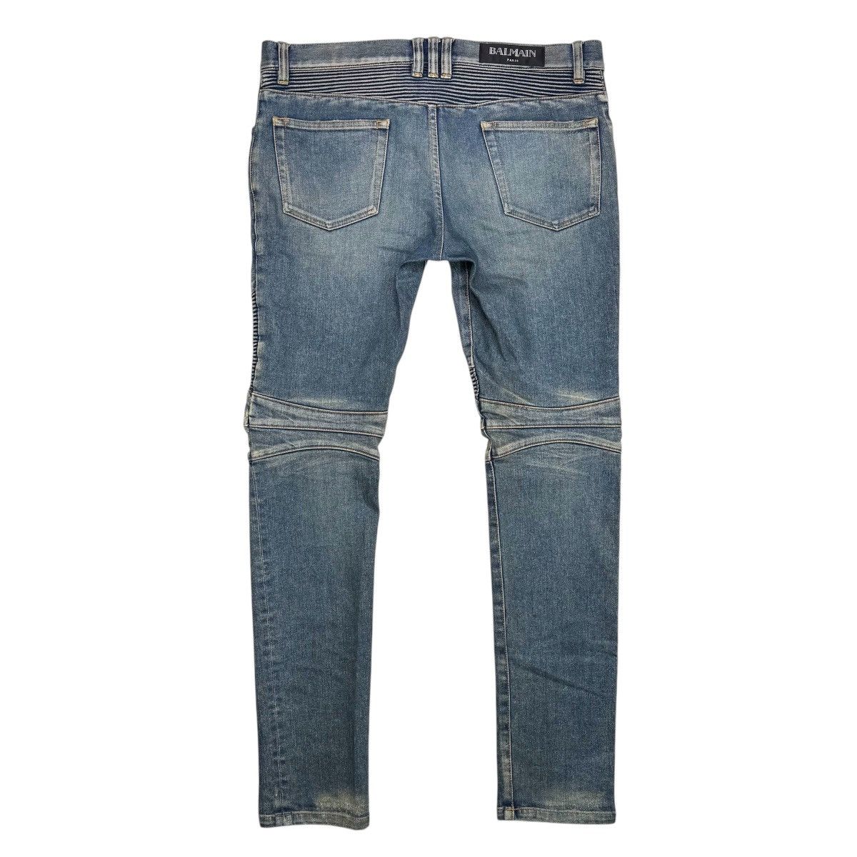 Balmain BALMAIN SS14 BLUE BIKER DENIM Size US 32 / EU 48 - 3 Thumbnail